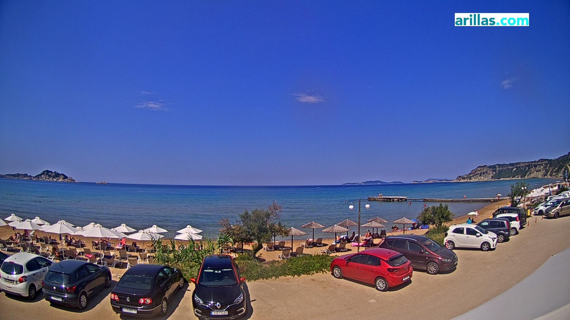 Archiv Foto Webcam Korfu - Blick auf den Strand bei Arillas