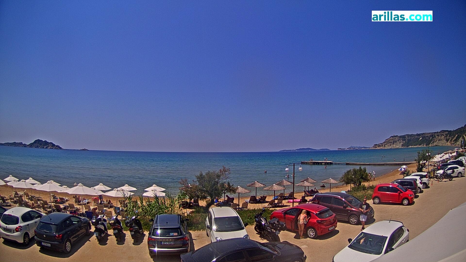 Archiv Foto Webcam Korfu - Blick auf den Strand bei Arillas