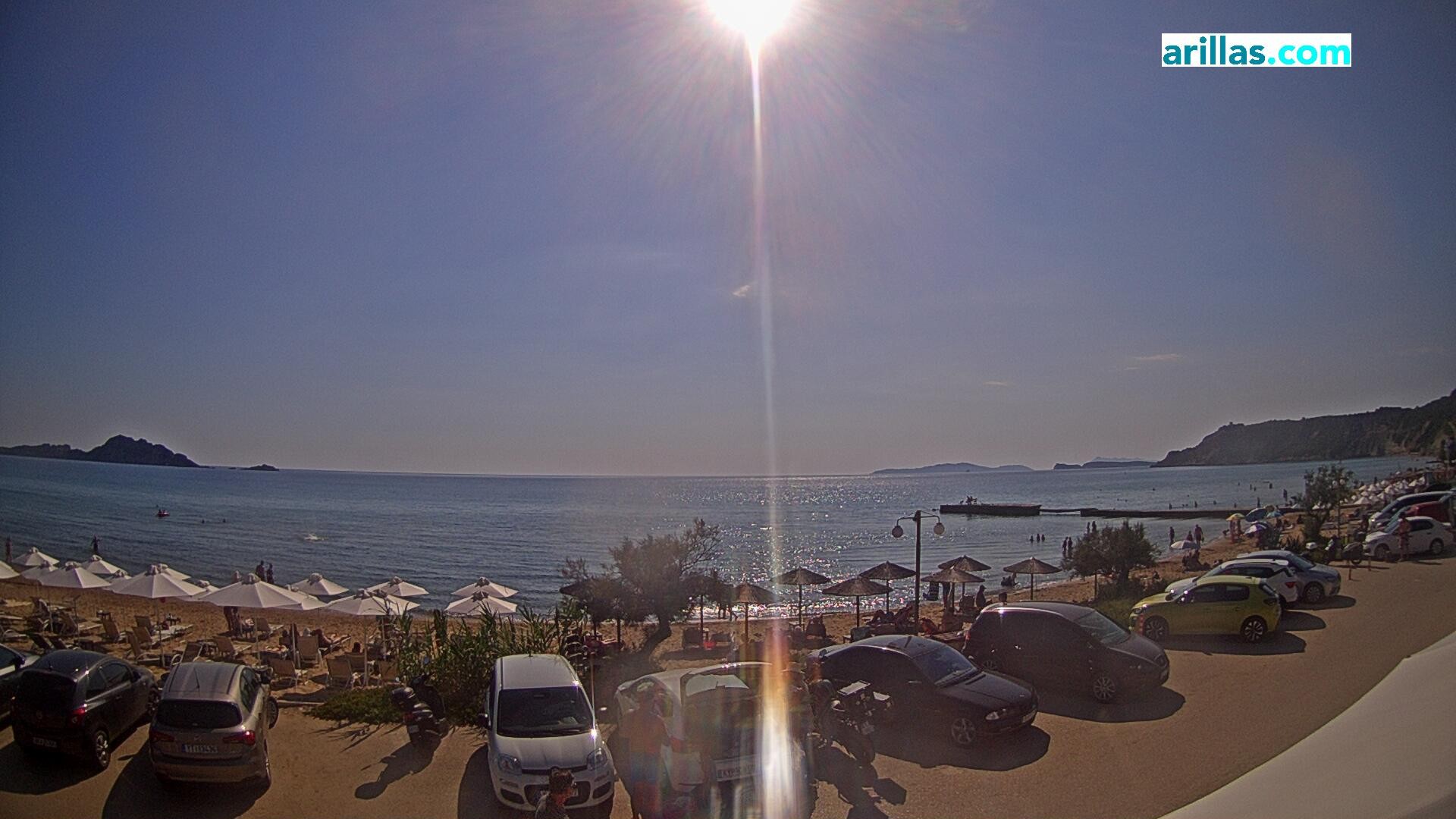 Archiv Foto Webcam Korfu - Blick auf den Strand bei Arillas