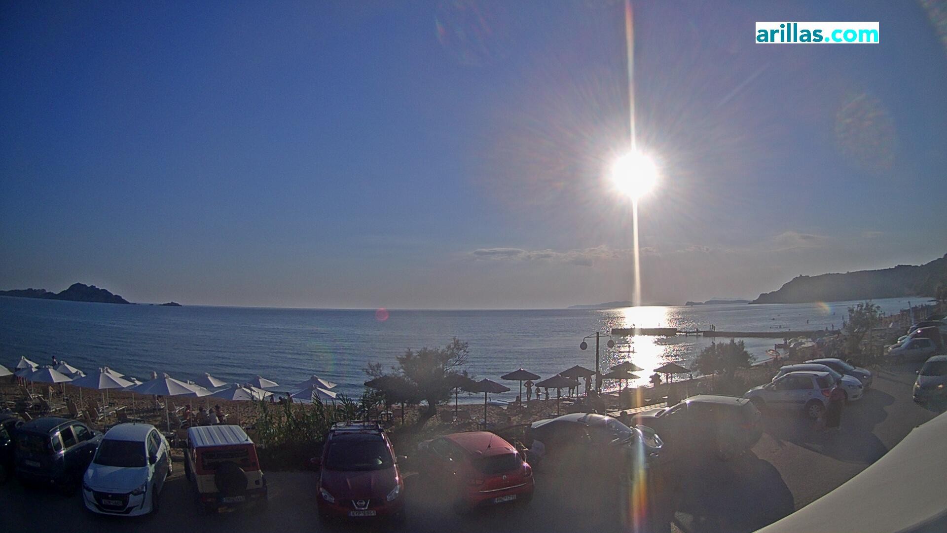 Archiv Foto Webcam Korfu - Blick auf den Strand bei Arillas