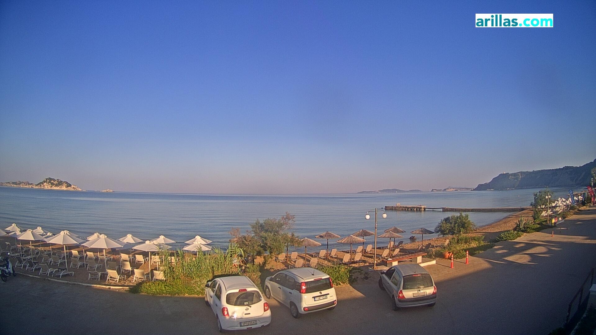 Archiv Foto Webcam Korfu - Blick auf den Strand bei Arillas