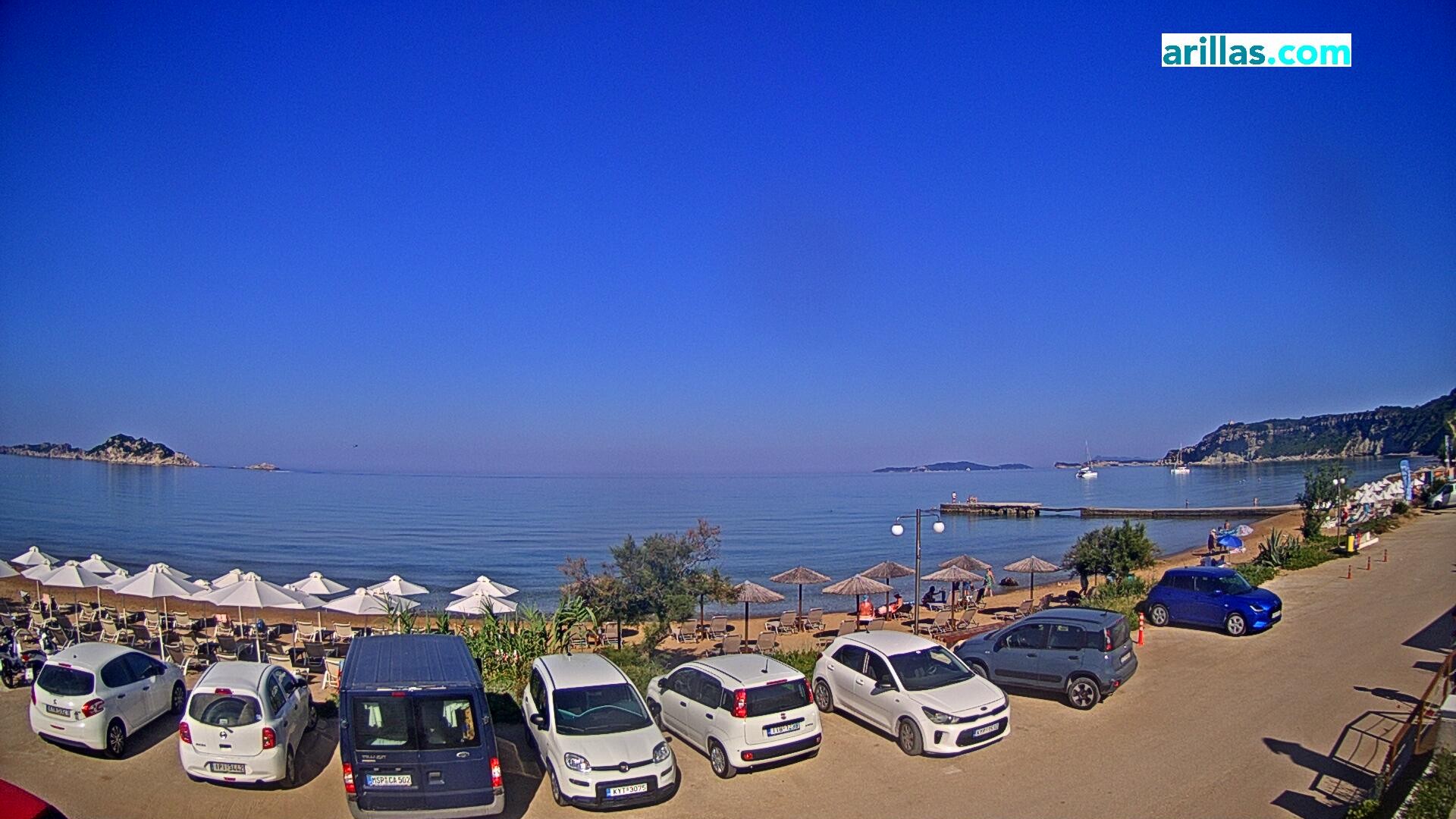 Archiv Foto Webcam Korfu - Blick auf den Strand bei Arillas