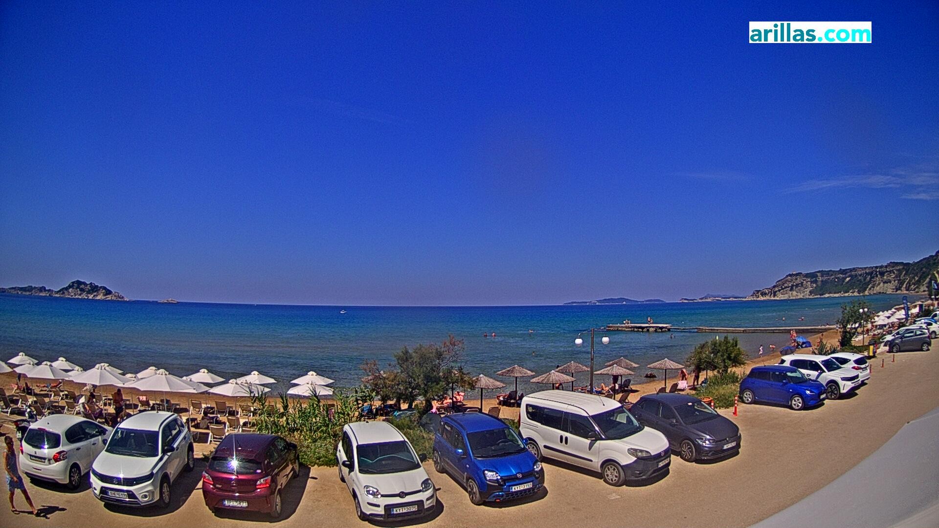 Archiv Foto Webcam Korfu - Blick auf den Strand bei Arillas