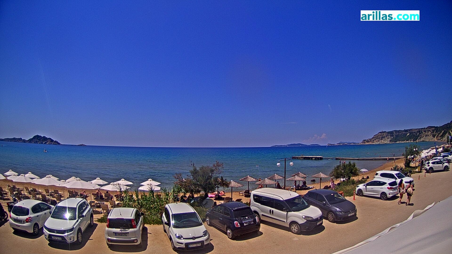 Archiv Foto Webcam Korfu - Blick auf den Strand bei Arillas