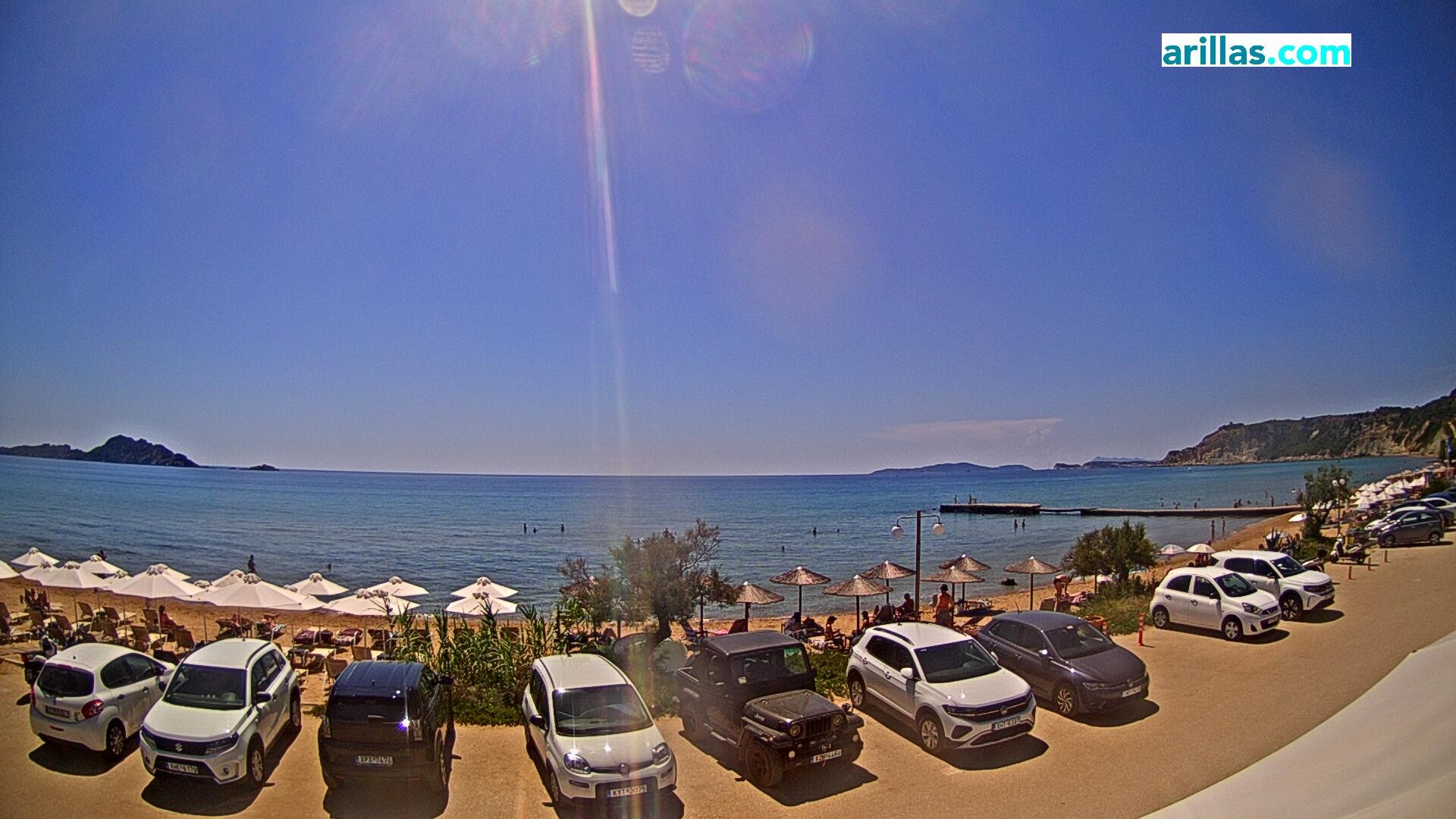 Archiv Foto Webcam Korfu - Blick auf den Strand bei Arillas