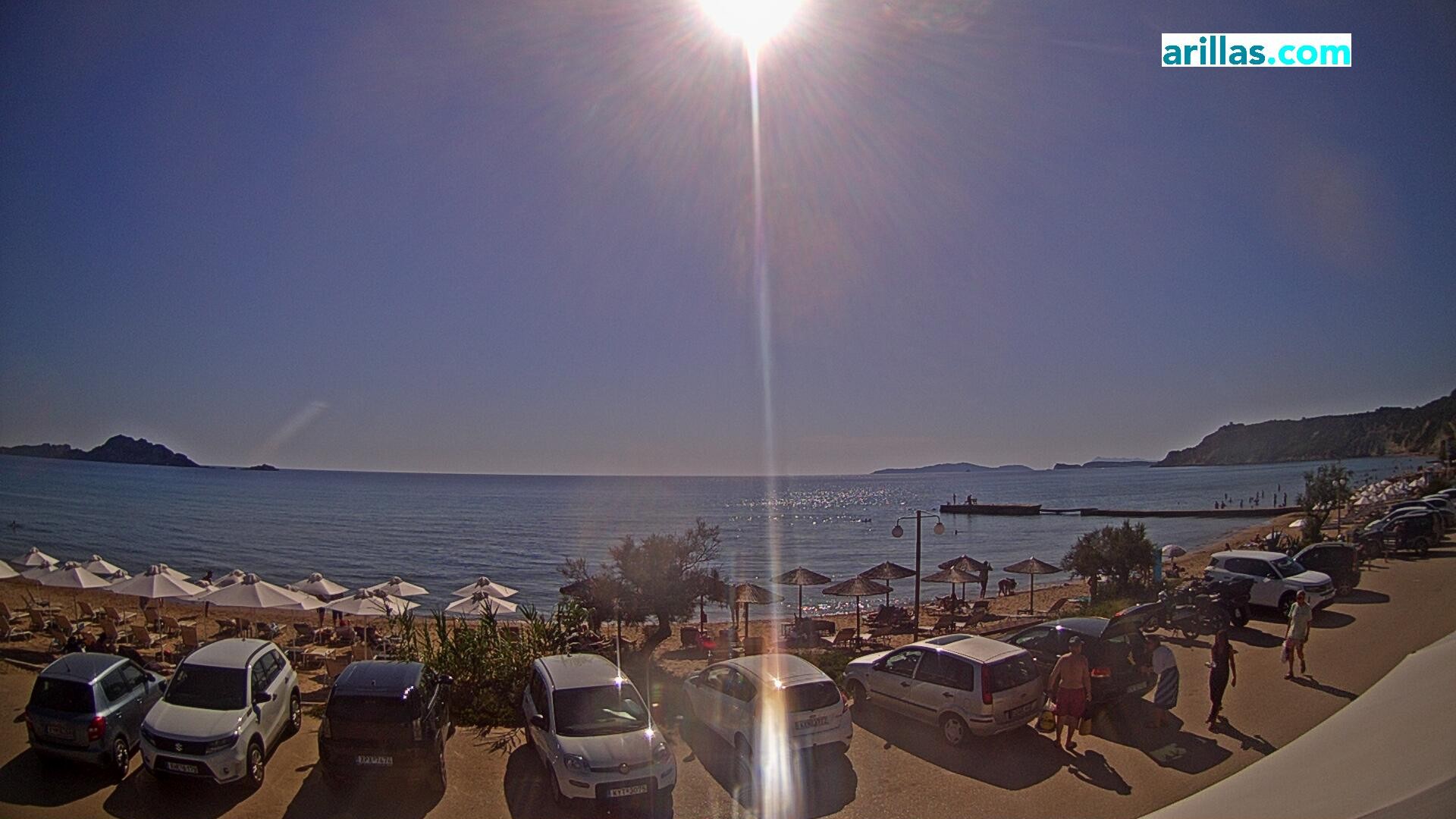 Archiv Foto Webcam Korfu - Blick auf den Strand bei Arillas
