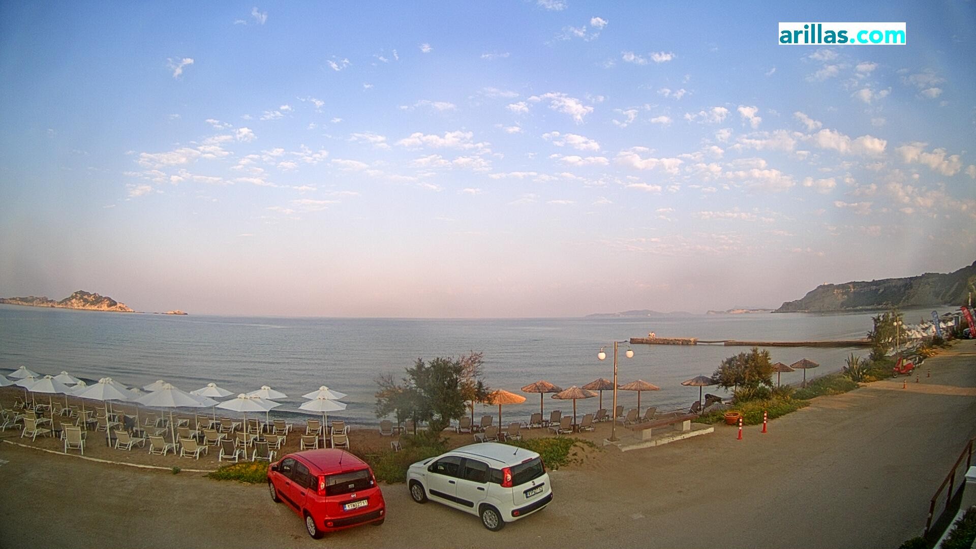 Archiv Foto Webcam Korfu - Blick auf den Strand bei Arillas