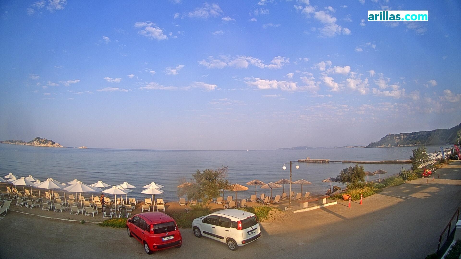 Archiv Foto Webcam Korfu - Blick auf den Strand bei Arillas