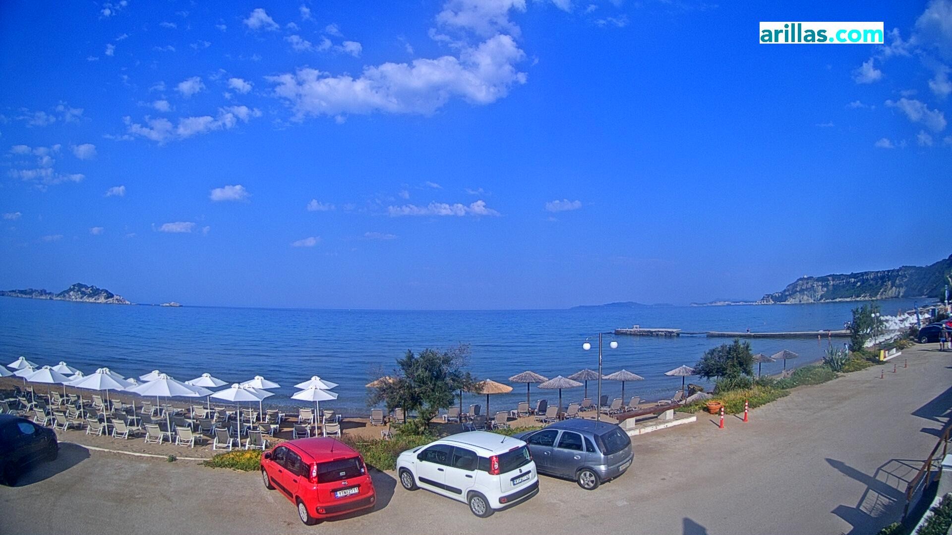 Archiv Foto Webcam Korfu - Blick auf den Strand bei Arillas