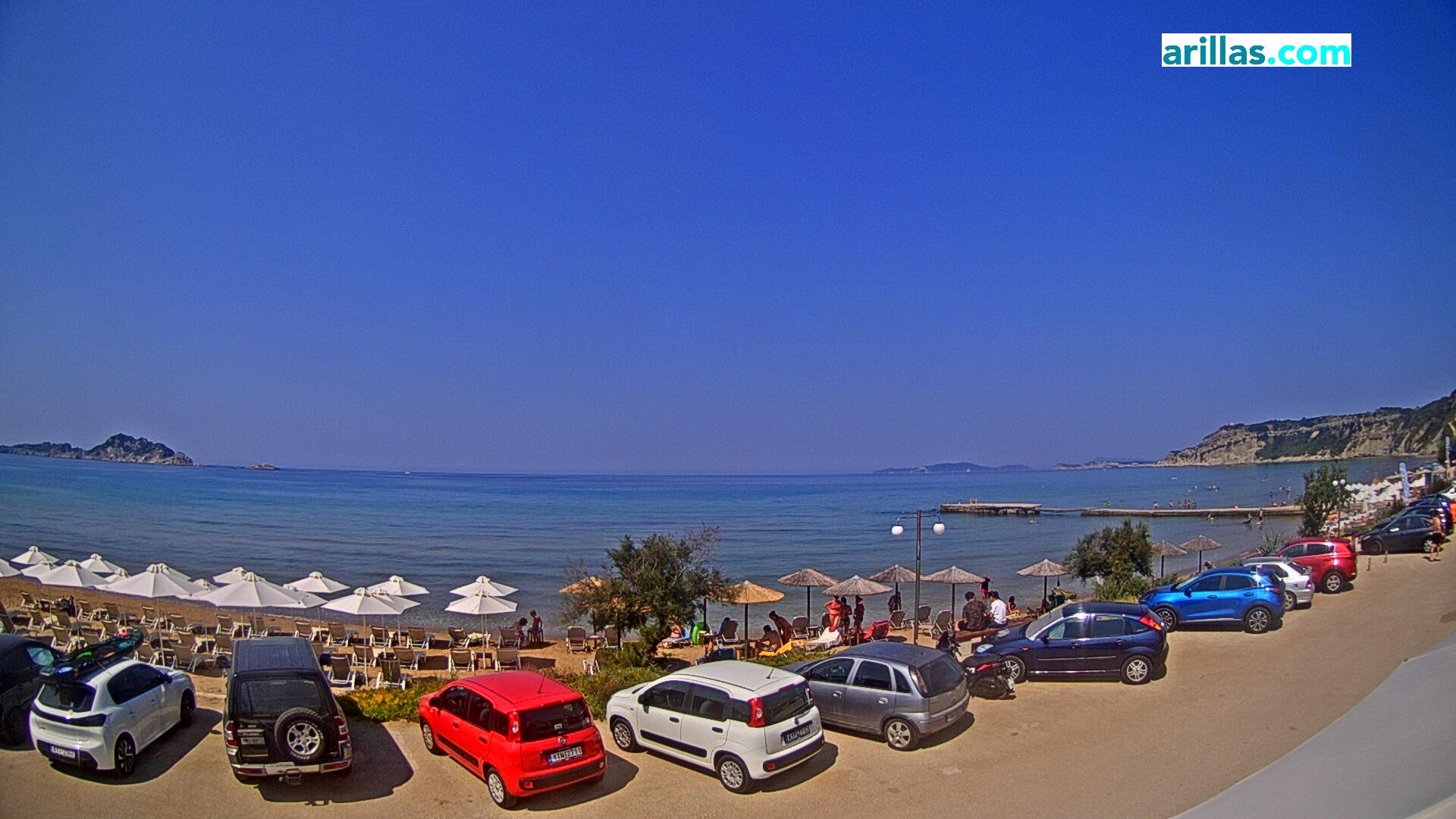 Archiv Foto Webcam Korfu - Blick auf den Strand bei Arillas