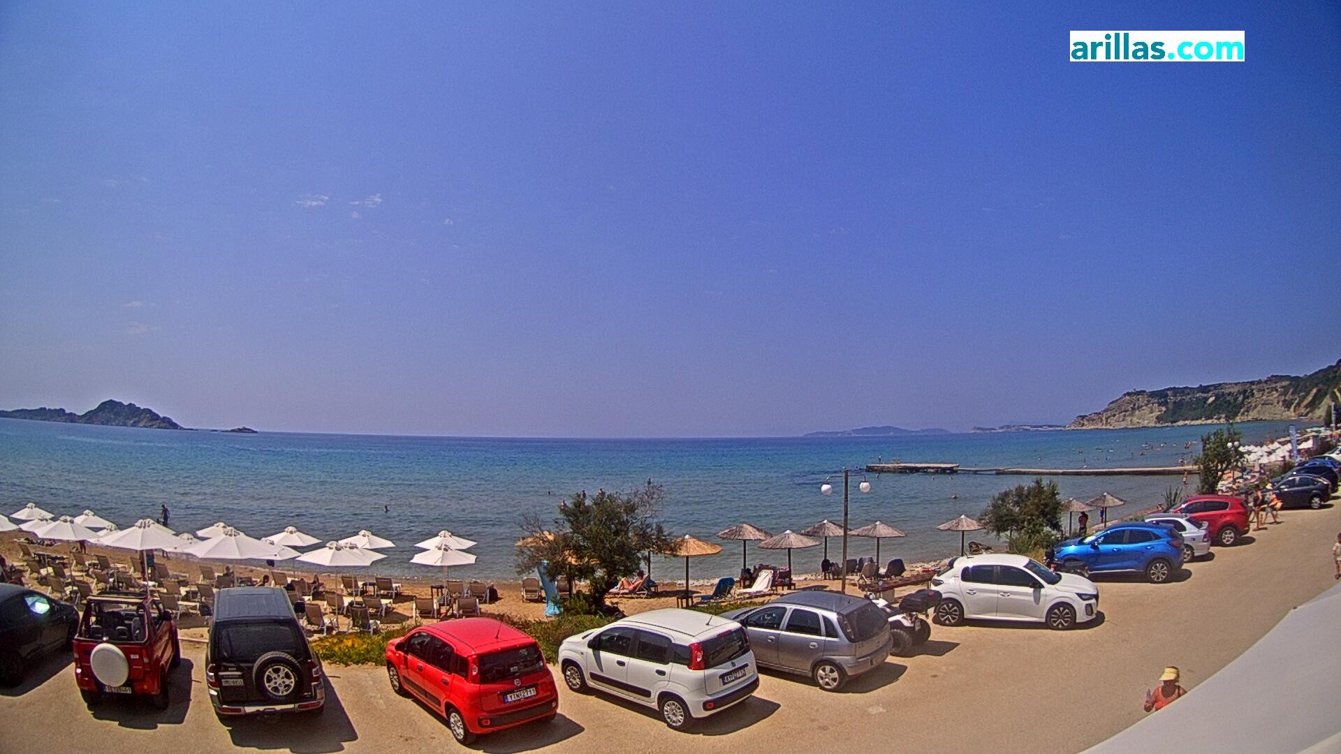 Archiv Foto Webcam Korfu - Blick auf den Strand bei Arillas