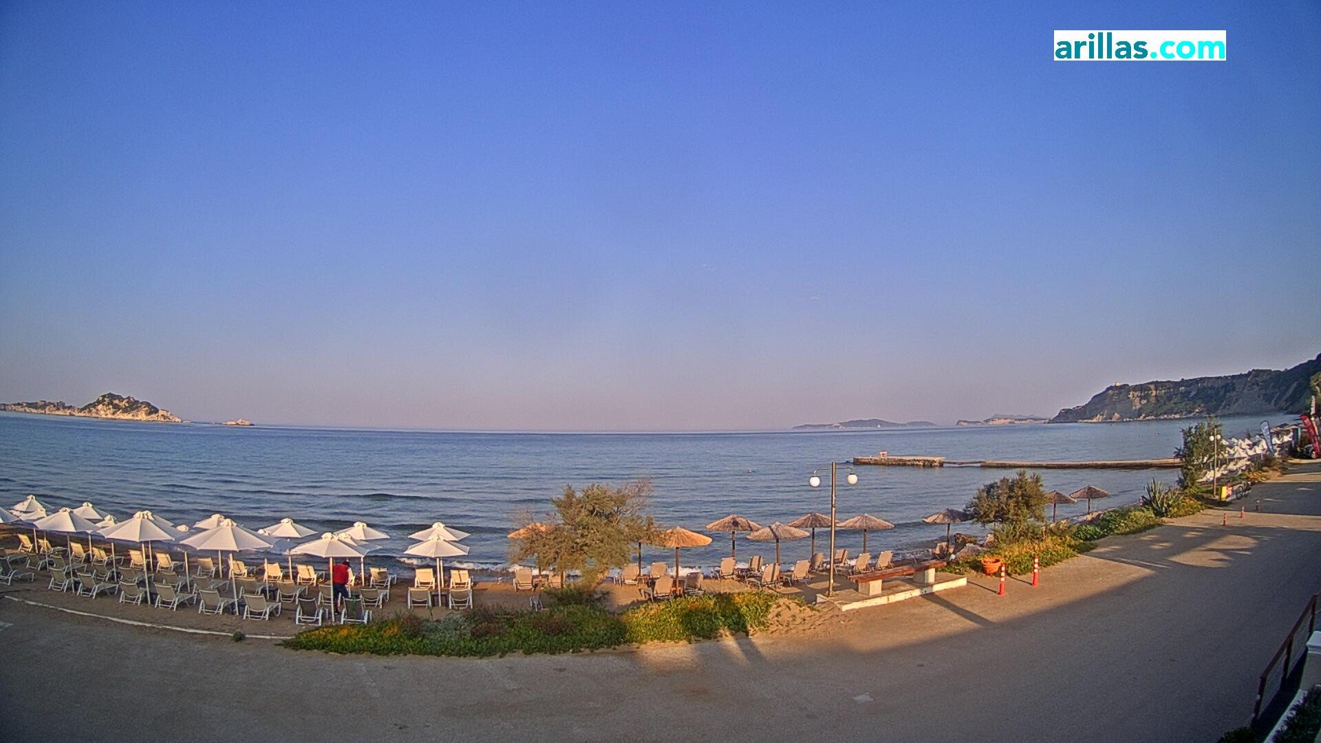 Archiv Foto Webcam Korfu - Blick auf den Strand bei Arillas