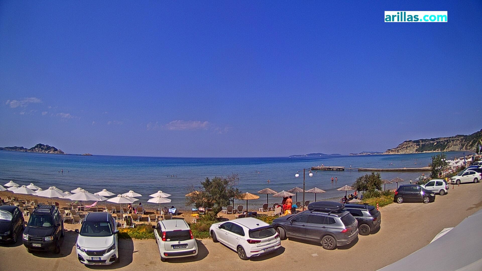 Archiv Foto Webcam Korfu - Blick auf den Strand bei Arillas