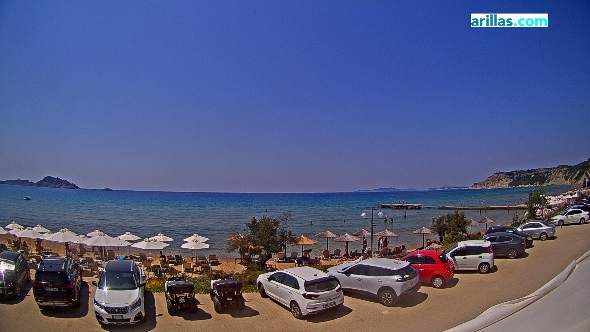 Archiv Foto Webcam Korfu - Blick auf den Strand bei Arillas