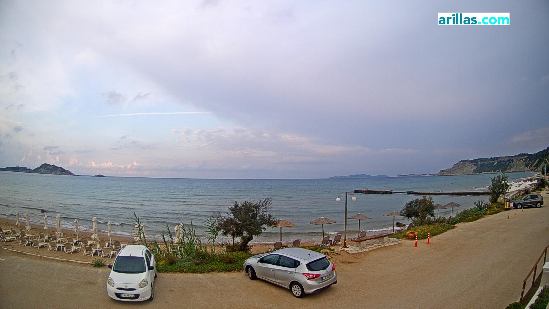 Archiv Foto Webcam Korfu - Blick auf den Strand bei Arillas
