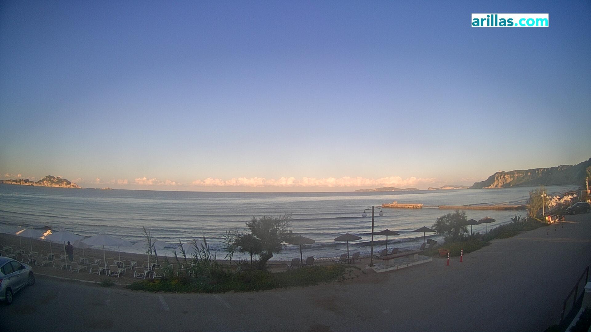 Archiv Foto Webcam Korfu - Blick auf den Strand bei Arillas