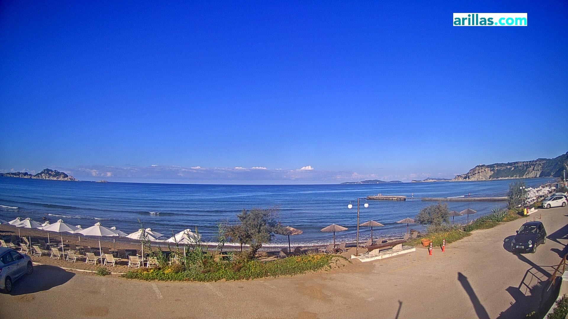 Archiv Foto Webcam Korfu - Blick auf den Strand bei Arillas