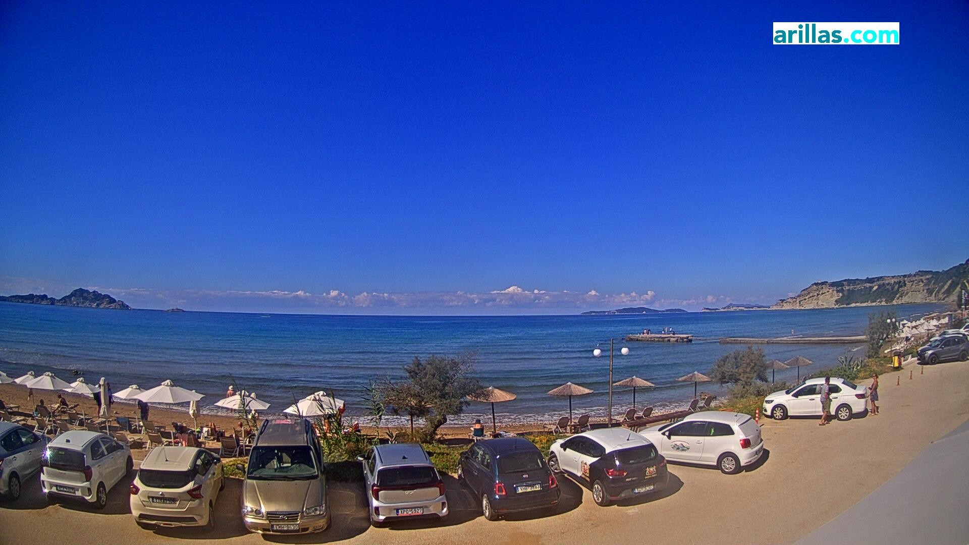 Archiv Foto Webcam Korfu - Blick auf den Strand bei Arillas