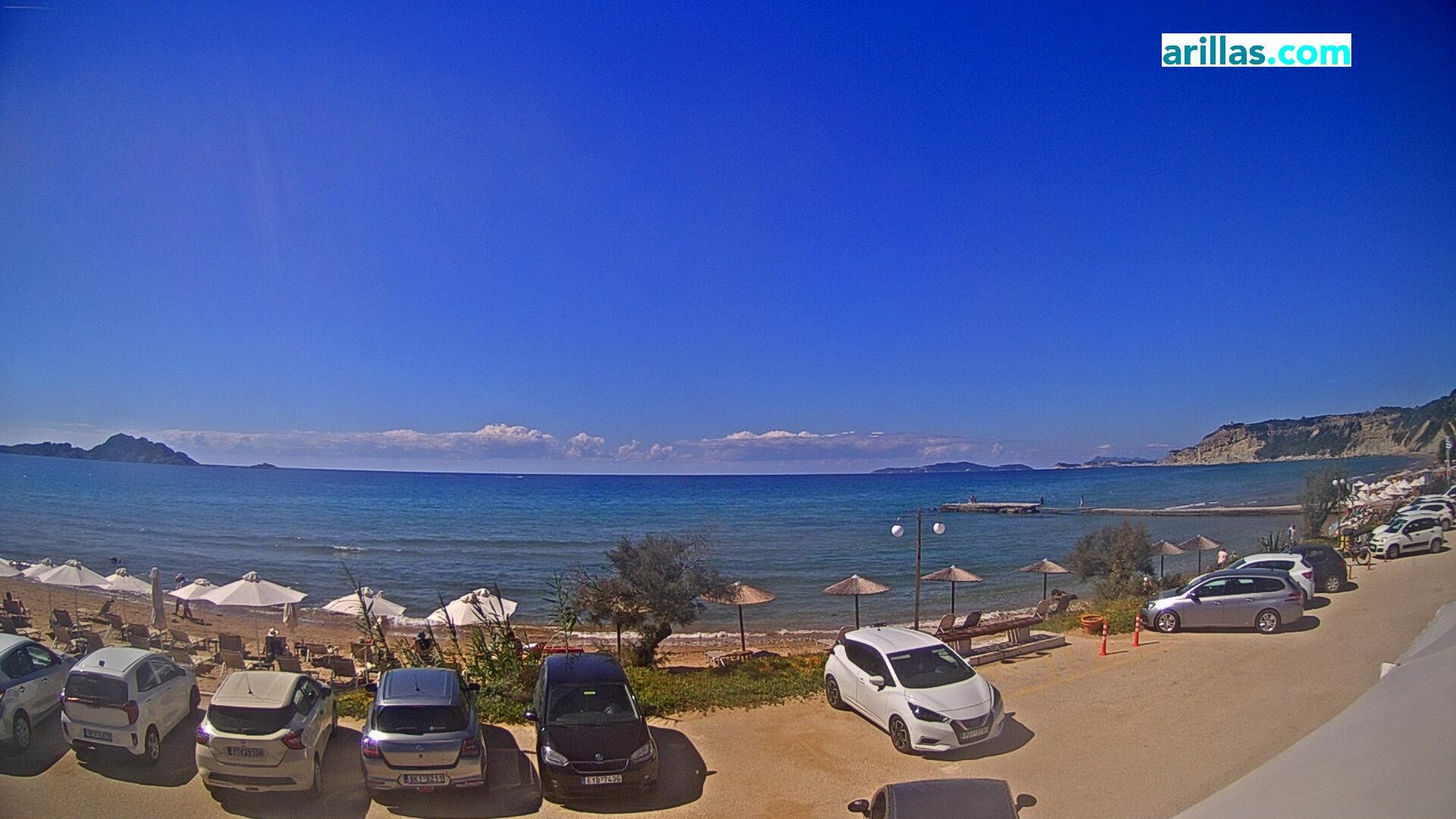 Archiv Foto Webcam Korfu - Blick auf den Strand bei Arillas