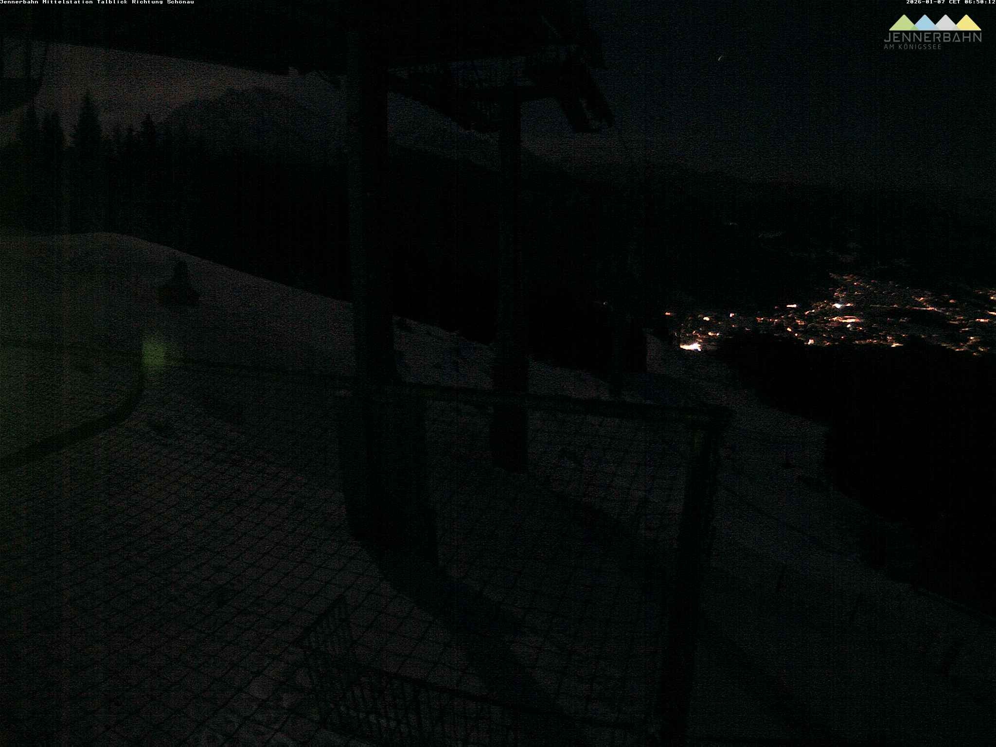 Archiv Foto Webcam Blick von der Mittelstation der Jennerbahn