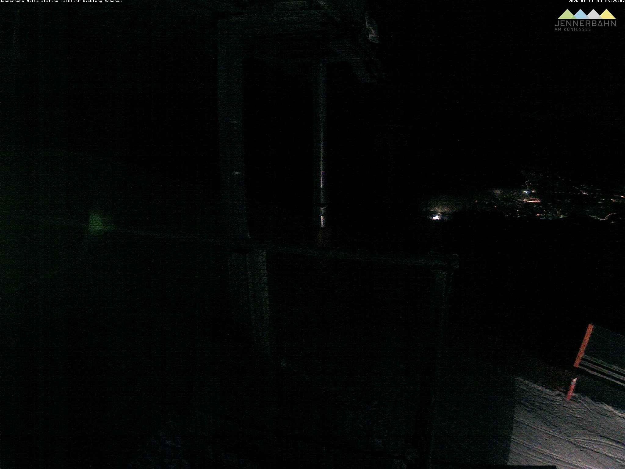 Archiv Foto Webcam Blick von der Mittelstation der Jennerbahn