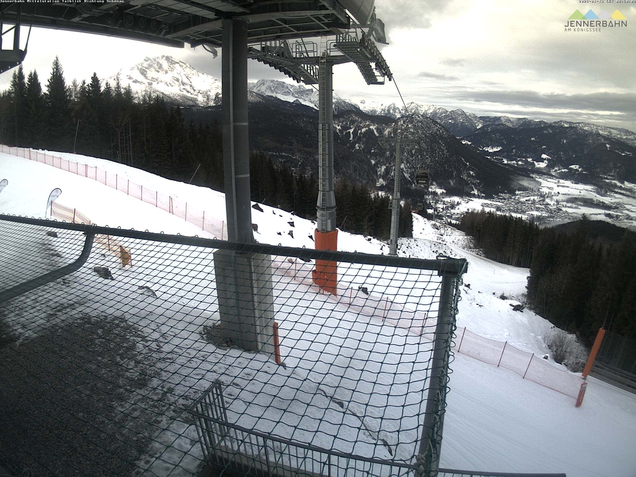 Archiv Foto Webcam Blick von der Mittelstation der Jennerbahn
