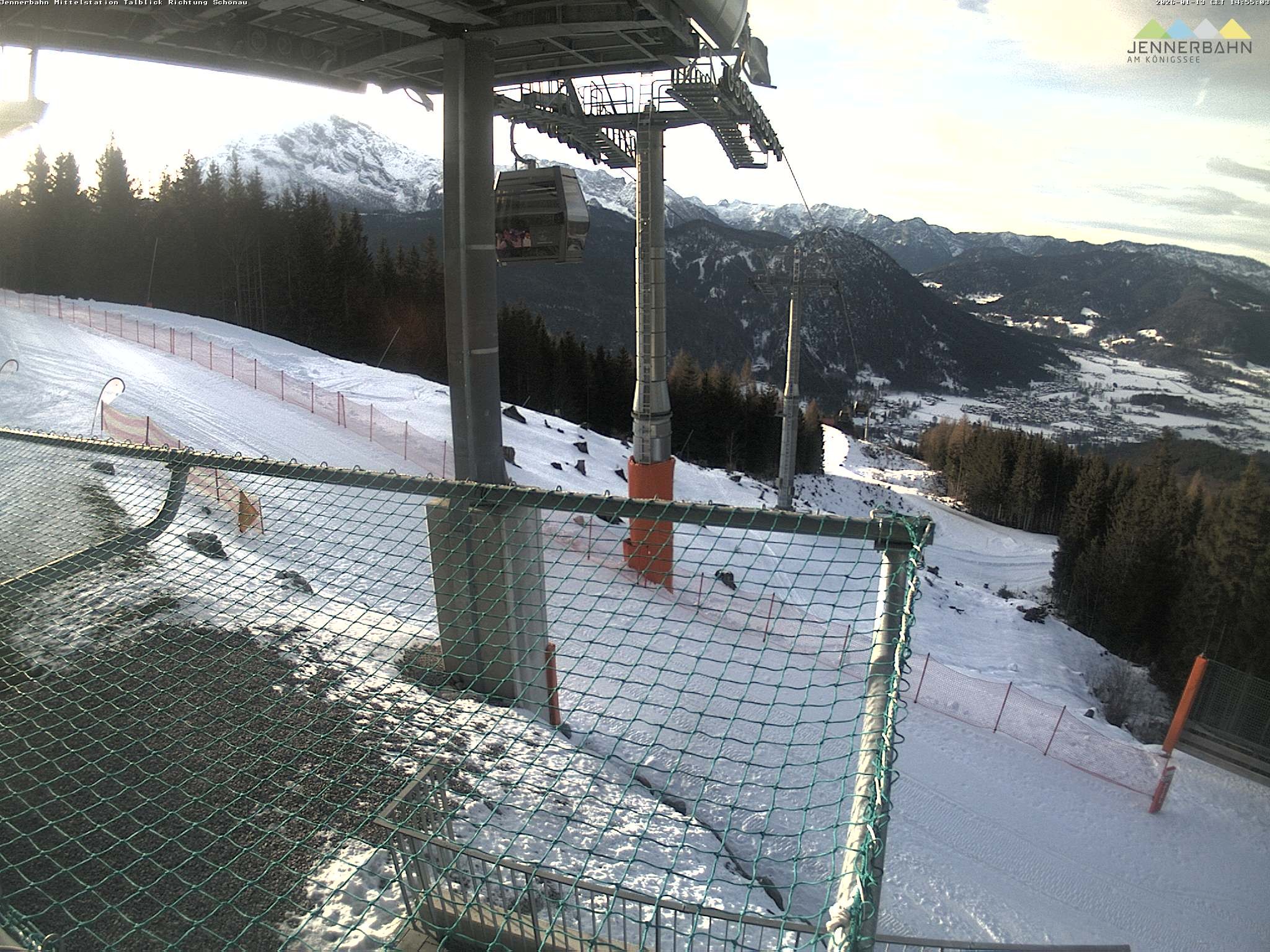 Archiv Foto Webcam Blick von der Mittelstation der Jennerbahn