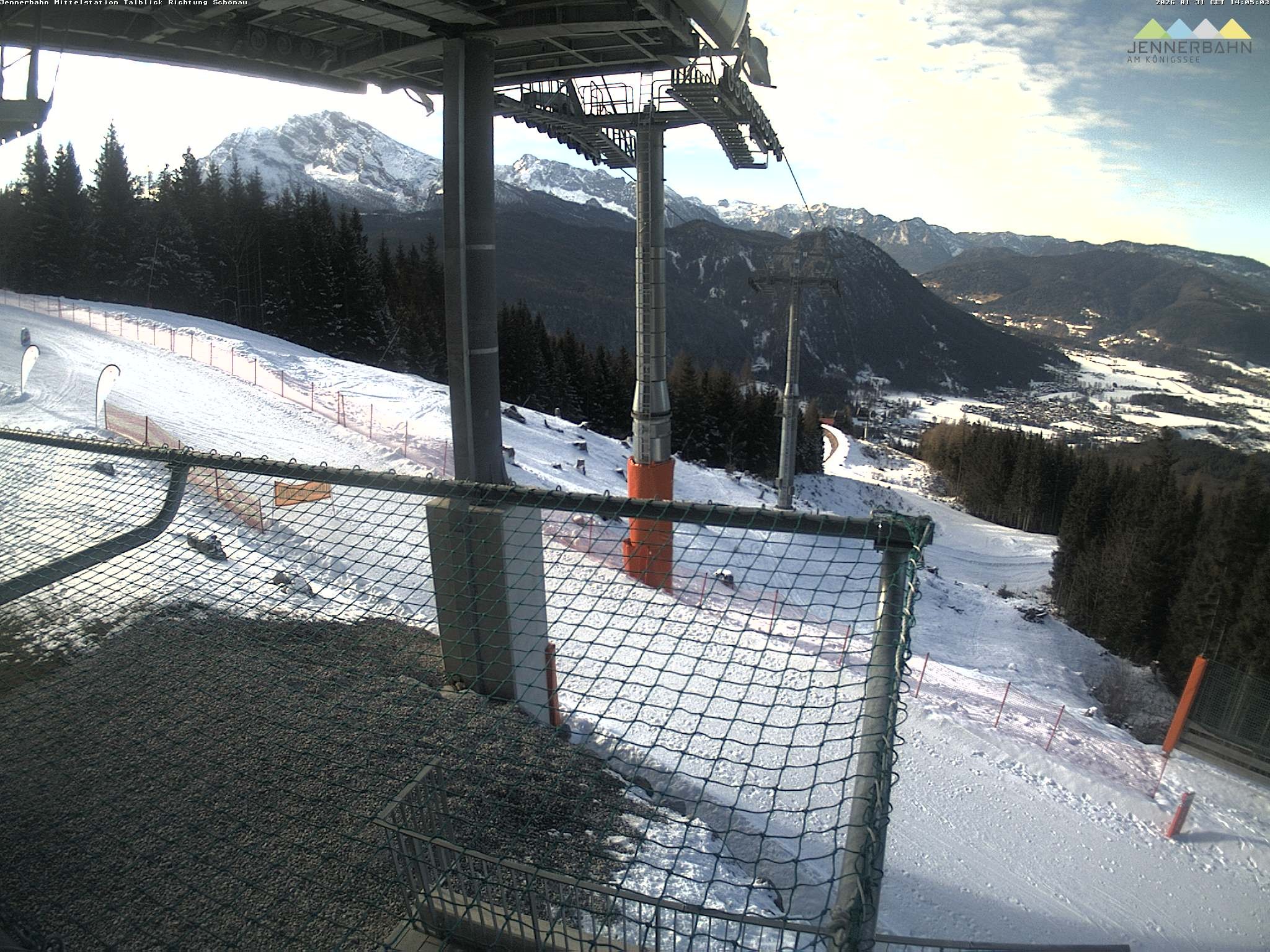 Archiv Foto Webcam Blick von der Mittelstation der Jennerbahn