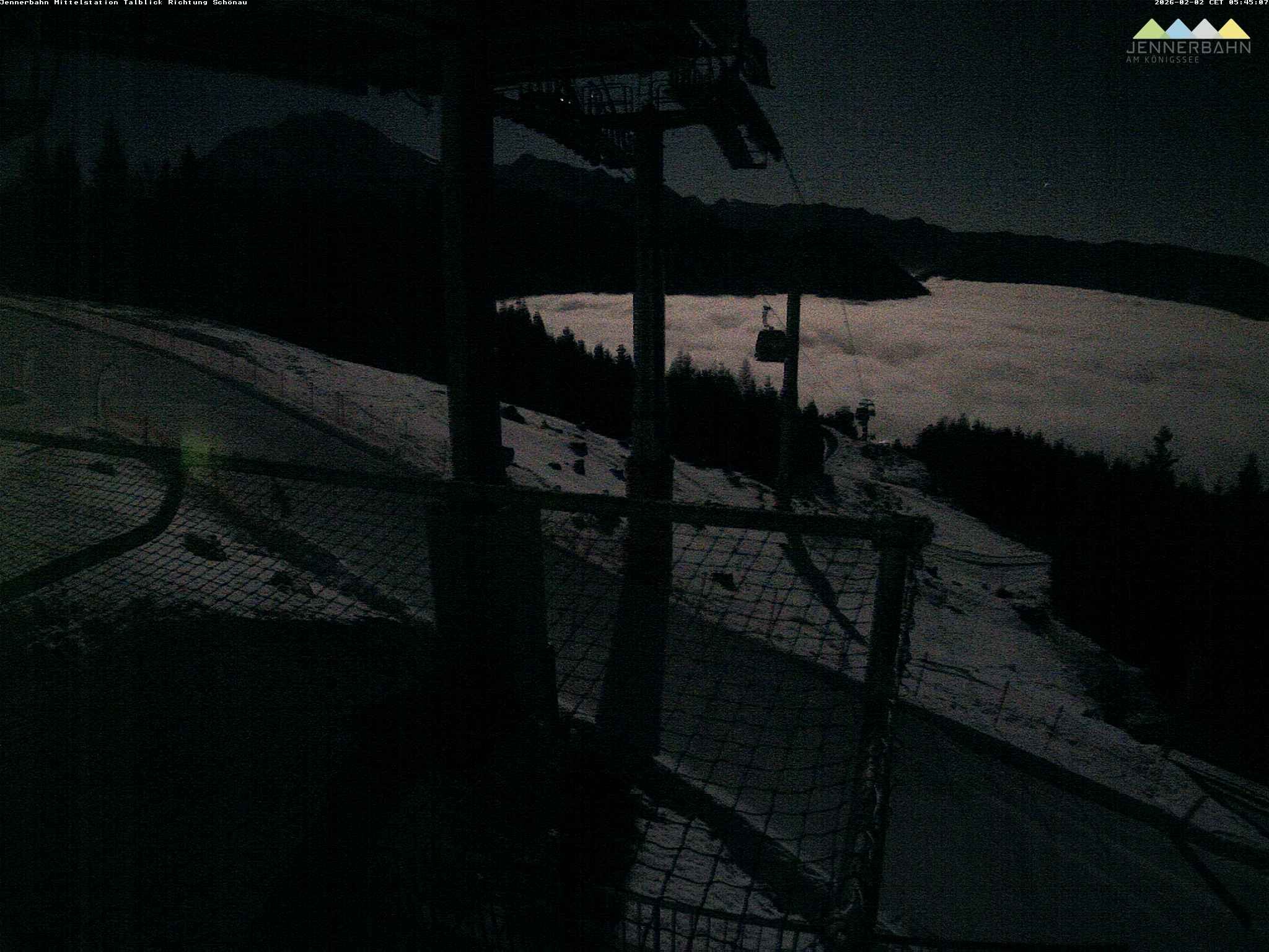 Archiv Foto Webcam Blick von der Mittelstation der Jennerbahn