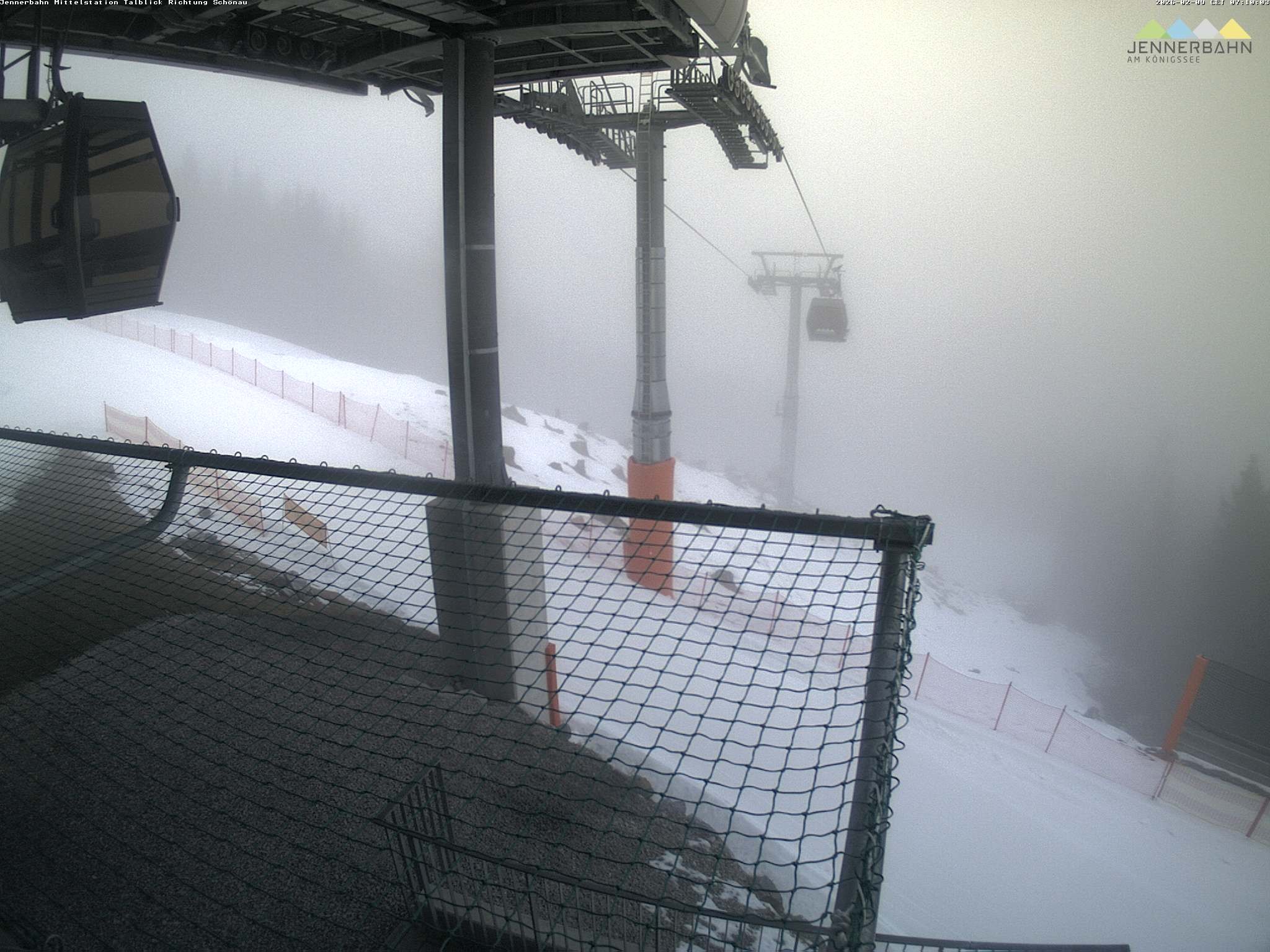 Archiv Foto Webcam Blick von der Mittelstation der Jennerbahn