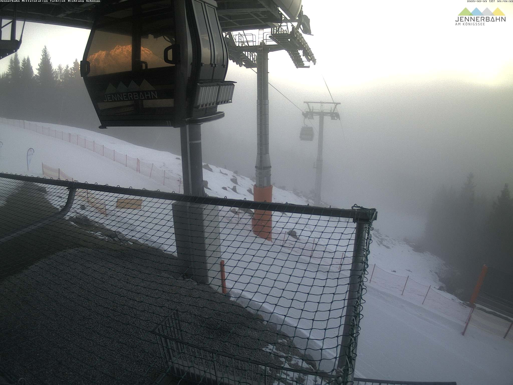 Archiv Foto Webcam Blick von der Mittelstation der Jennerbahn