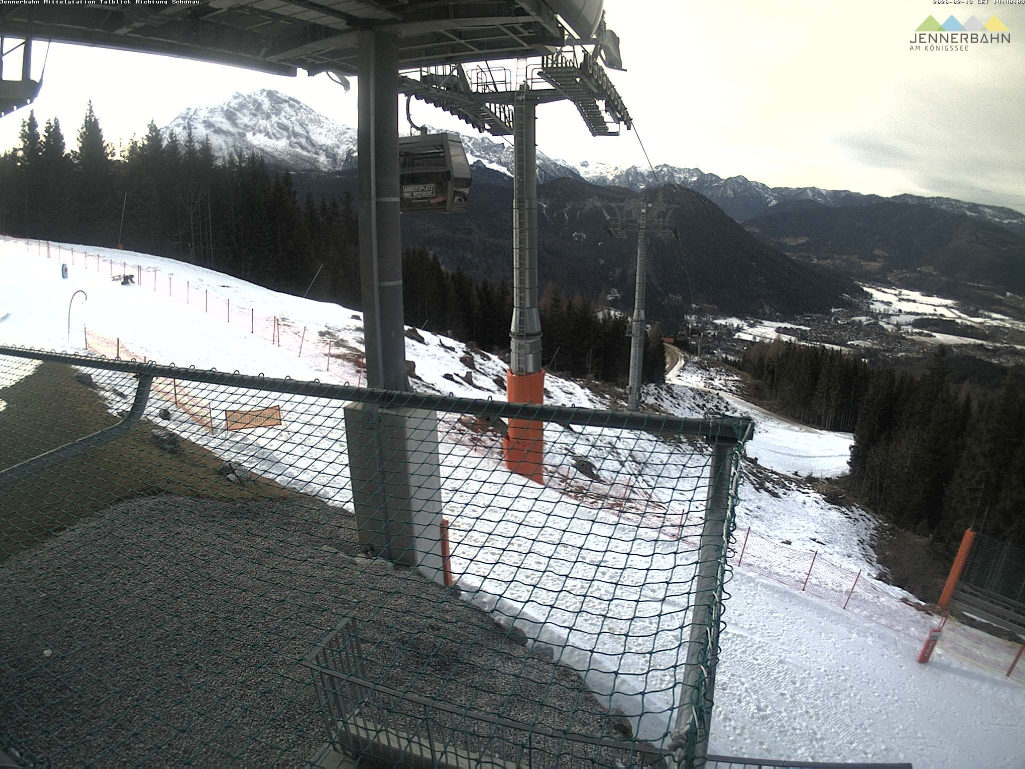 Archiv Foto Webcam Blick von der Mittelstation der Jennerbahn