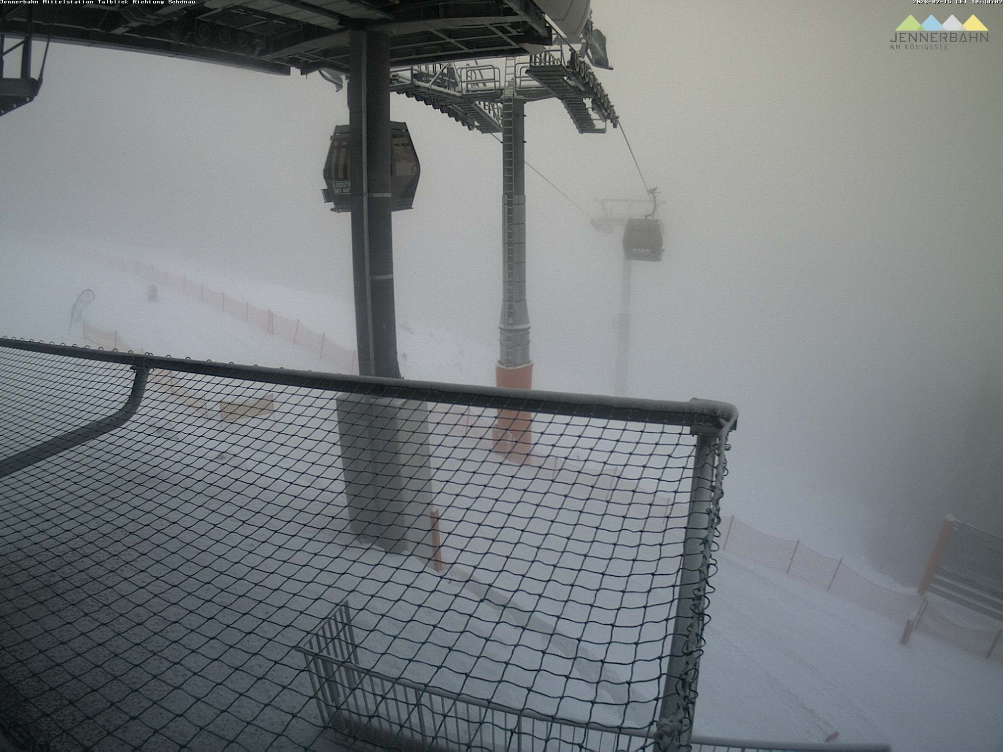 Archiv Foto Webcam Blick von der Mittelstation der Jennerbahn