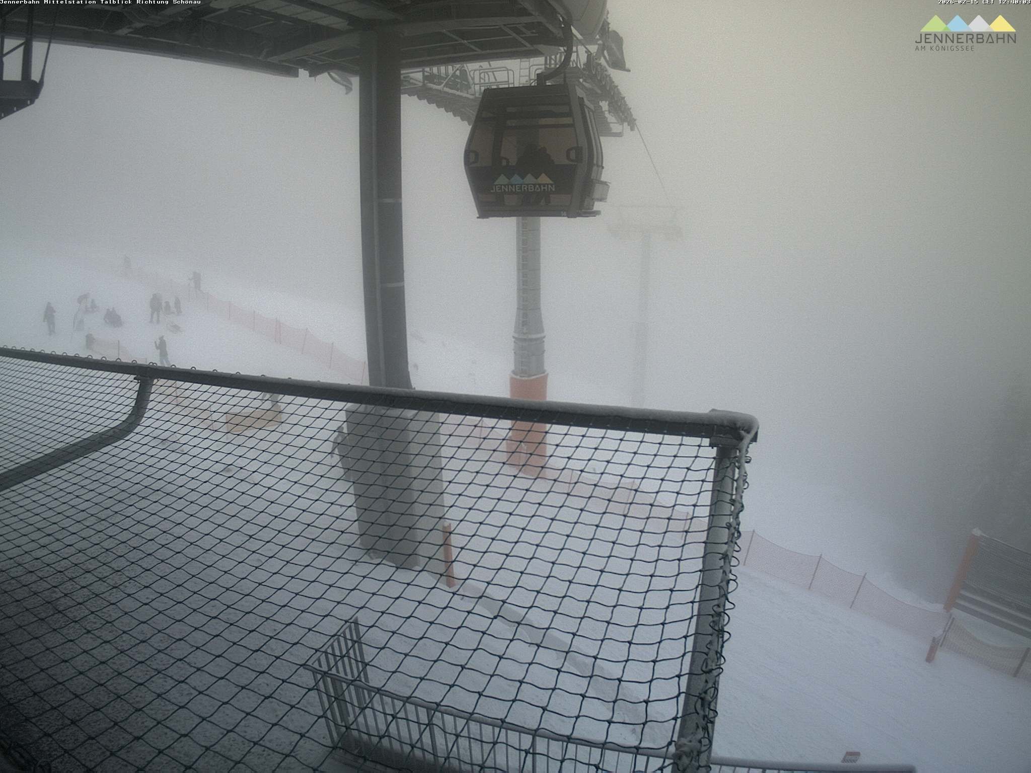 Archiv Foto Webcam Blick von der Mittelstation der Jennerbahn