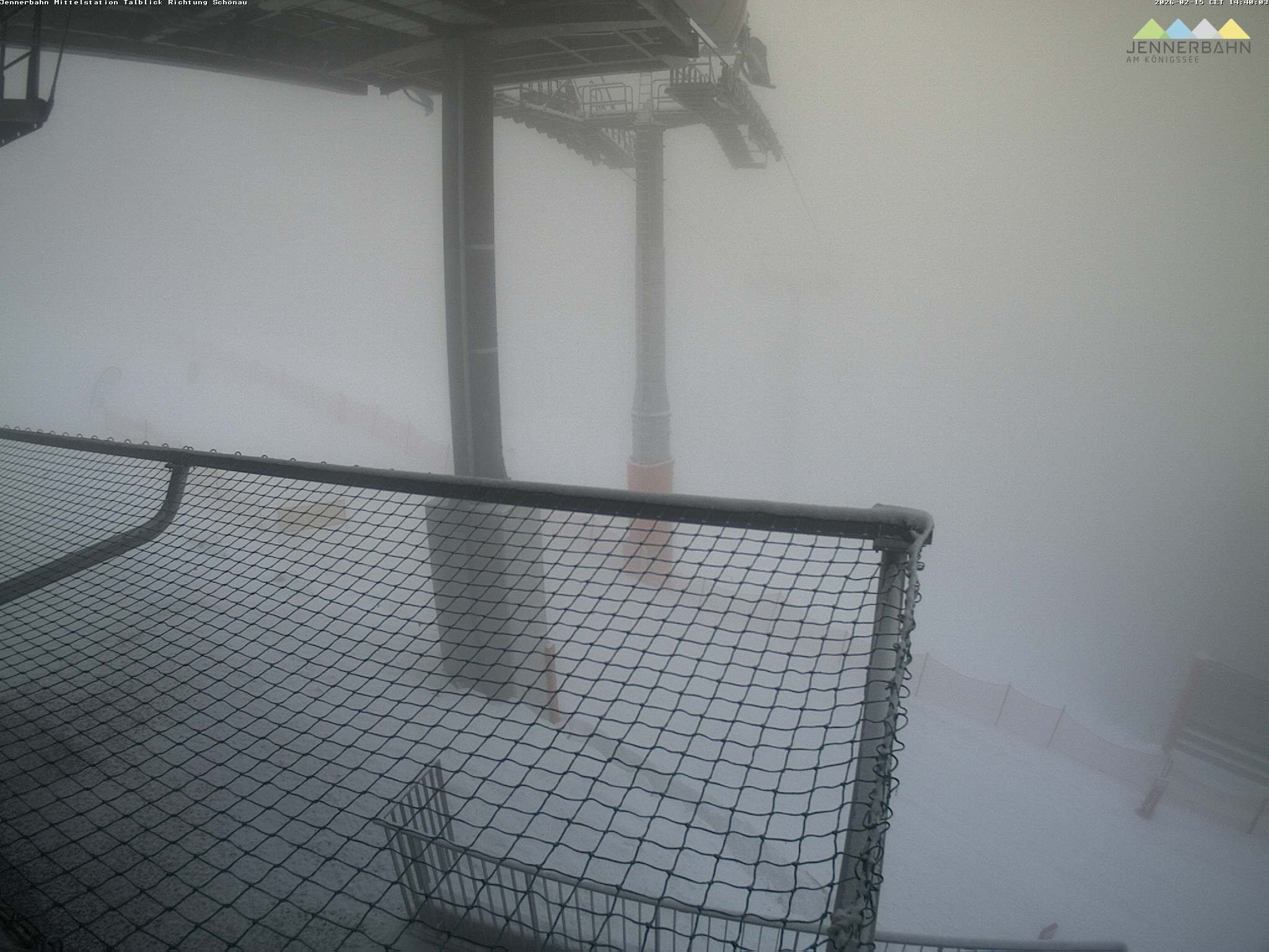 Archiv Foto Webcam Blick von der Mittelstation der Jennerbahn