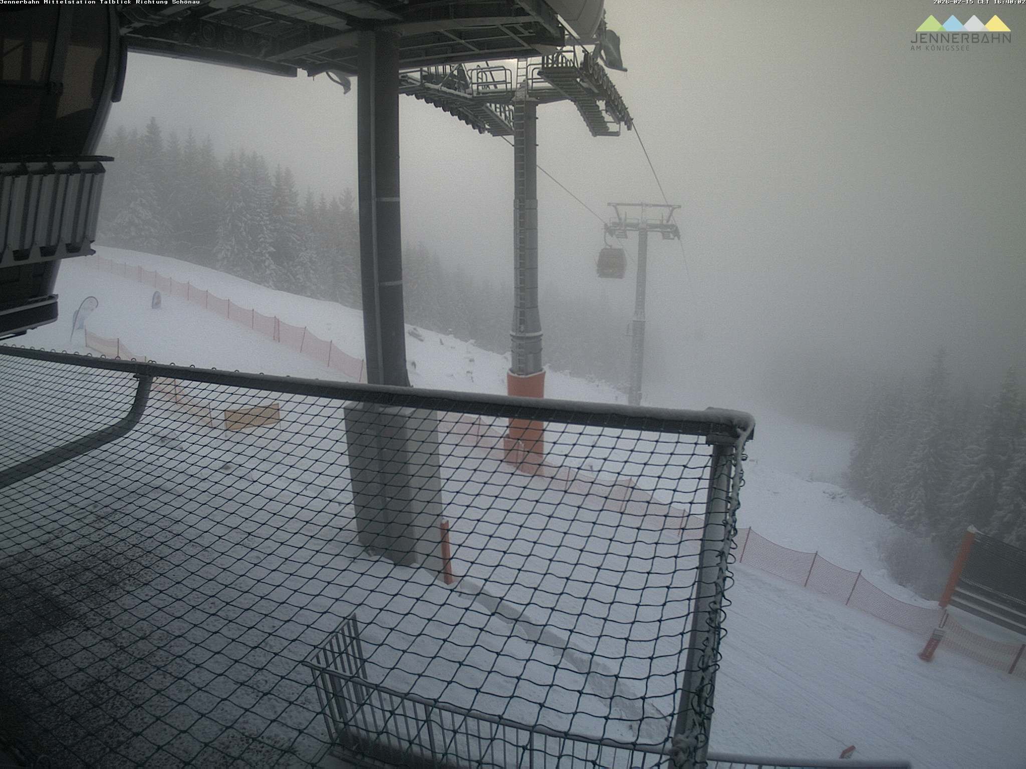 Archiv Foto Webcam Blick von der Mittelstation der Jennerbahn