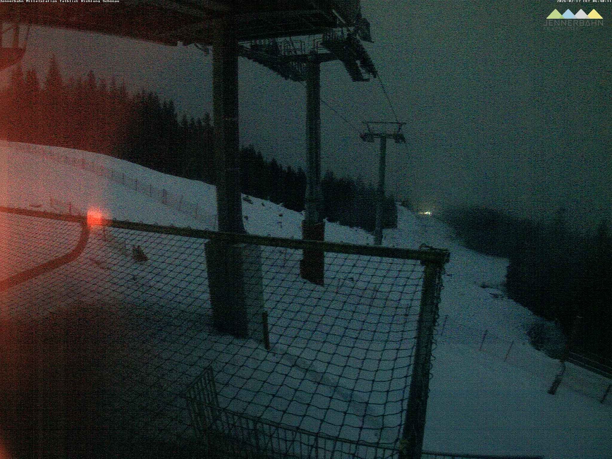 Archiv Foto Webcam Blick von der Mittelstation der Jennerbahn