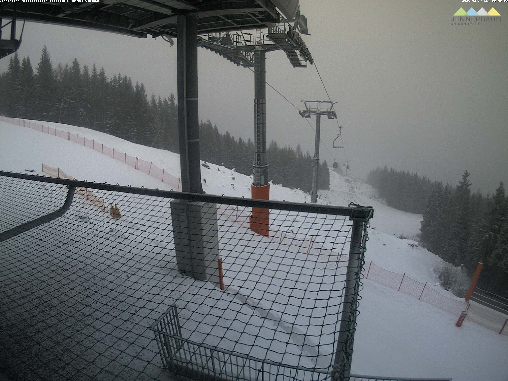 Archiv Foto Webcam Blick von der Mittelstation der Jennerbahn