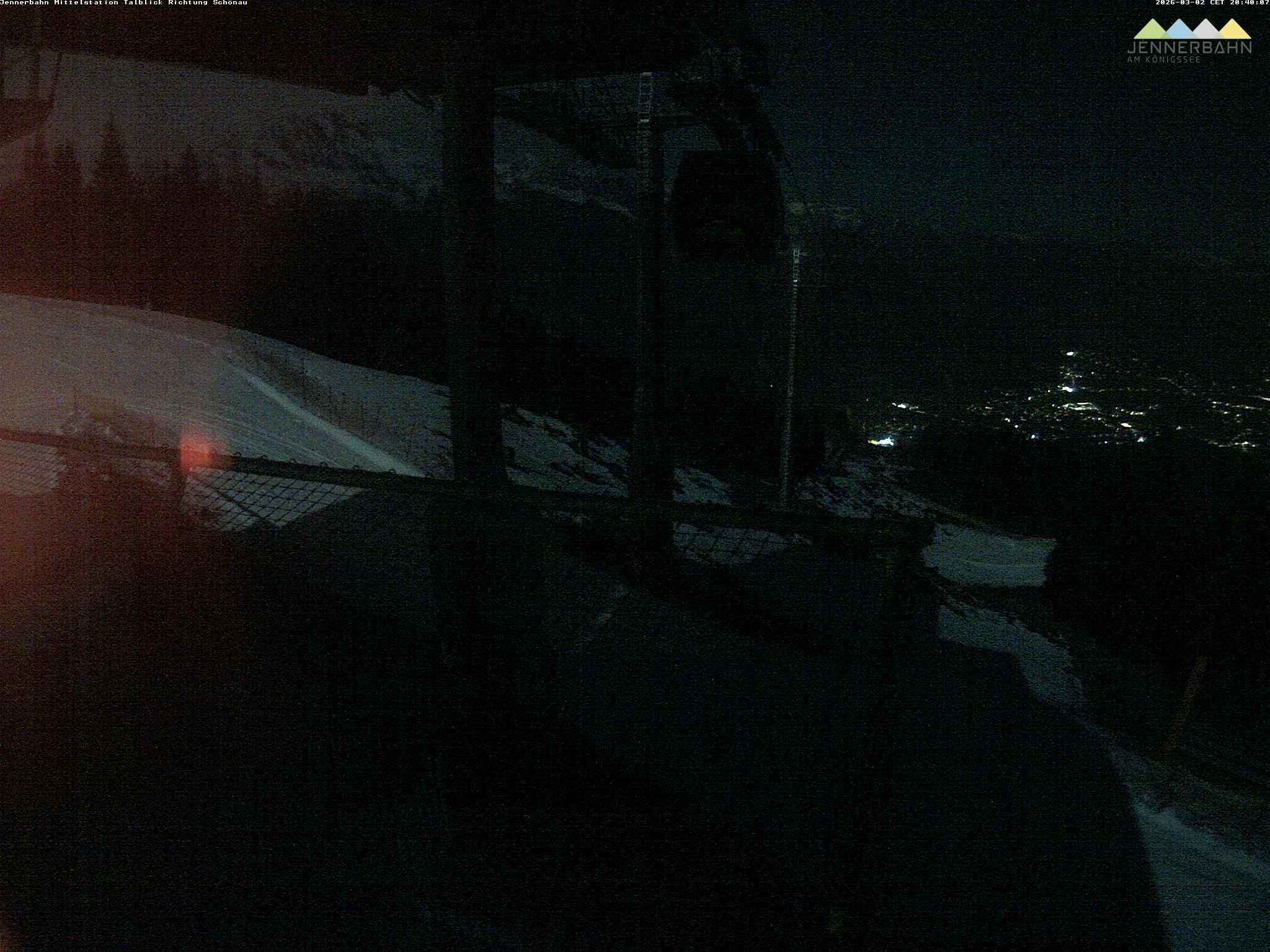 Archiv Foto Webcam Blick von der Mittelstation der Jennerbahn