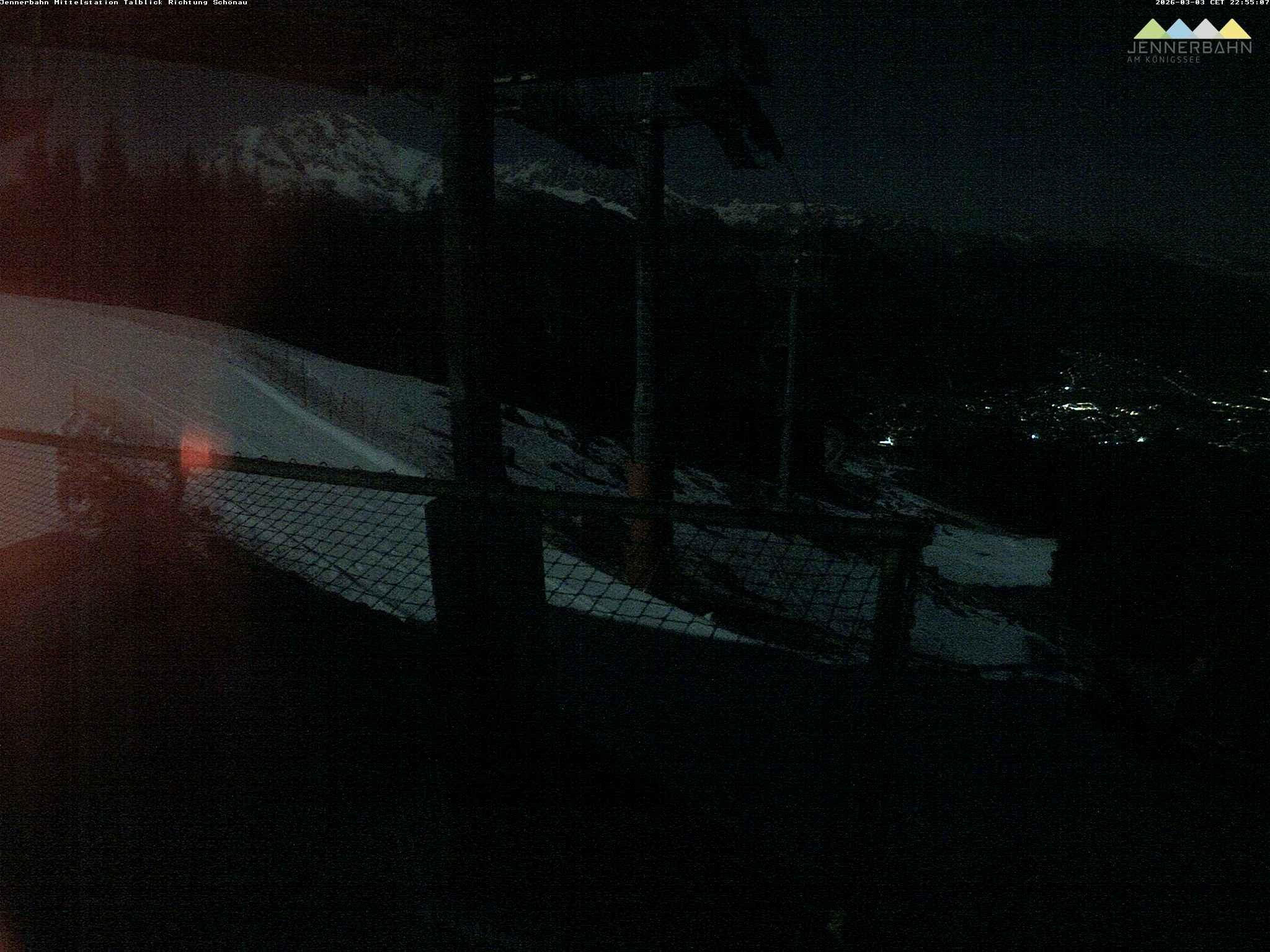 Archiv Foto Webcam Blick von der Mittelstation der Jennerbahn
