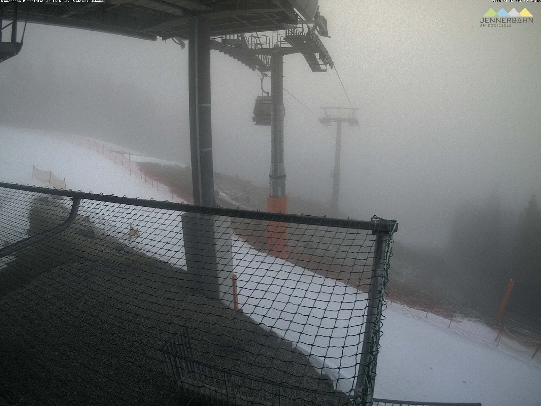 Archiv Foto Webcam Blick von der Mittelstation der Jennerbahn