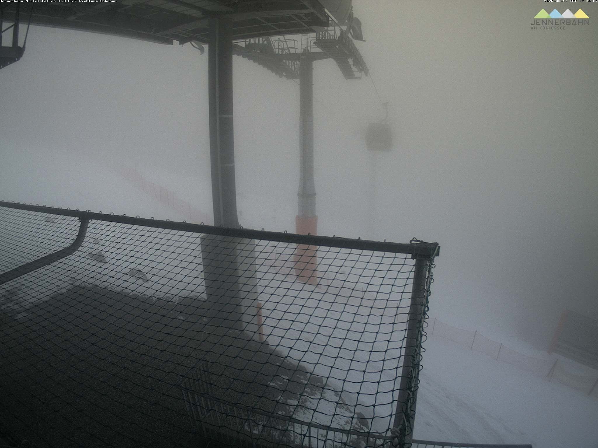 Archiv Foto Webcam Blick von der Mittelstation der Jennerbahn