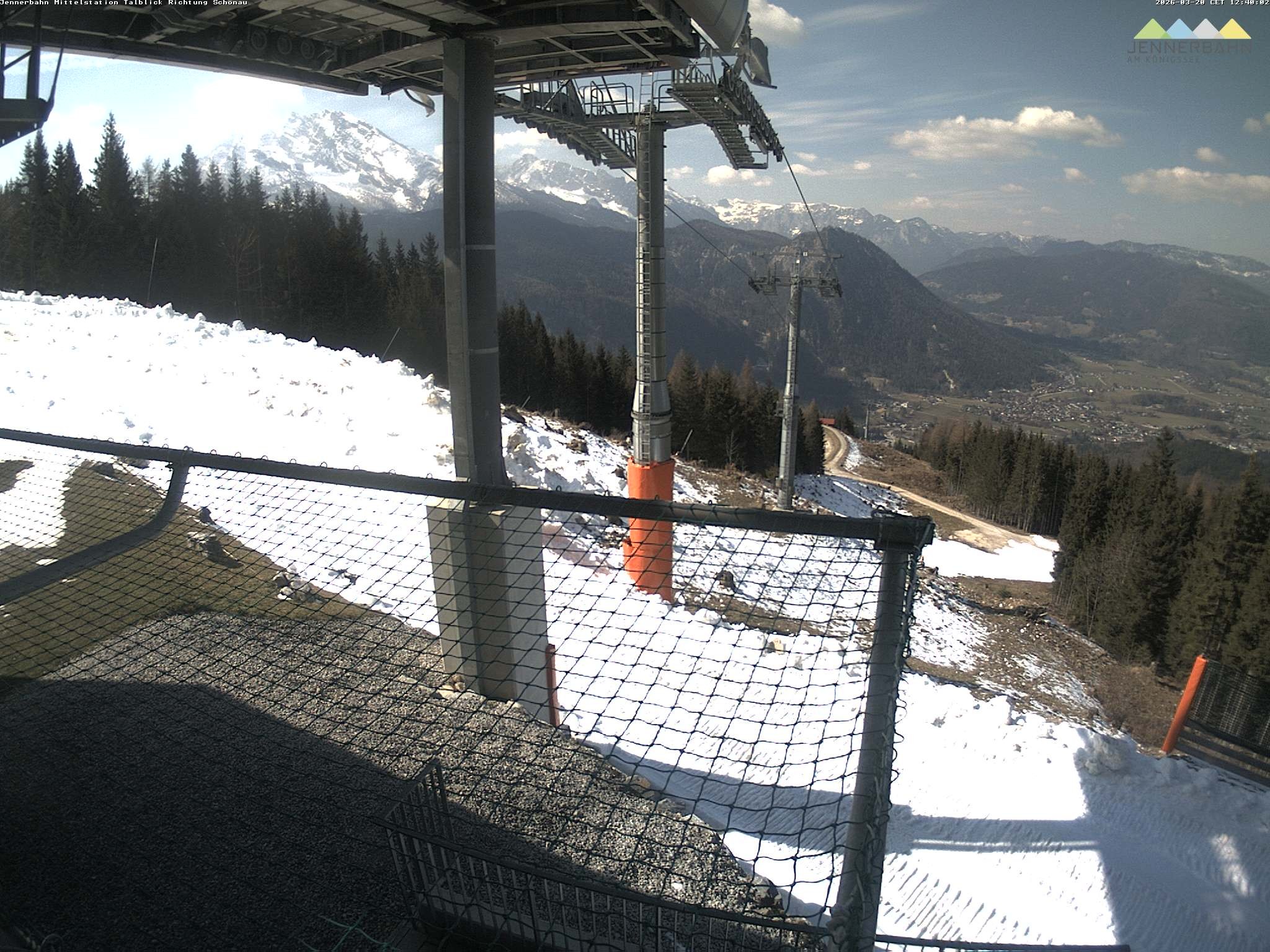 Archiv Foto Webcam Blick von der Mittelstation der Jennerbahn