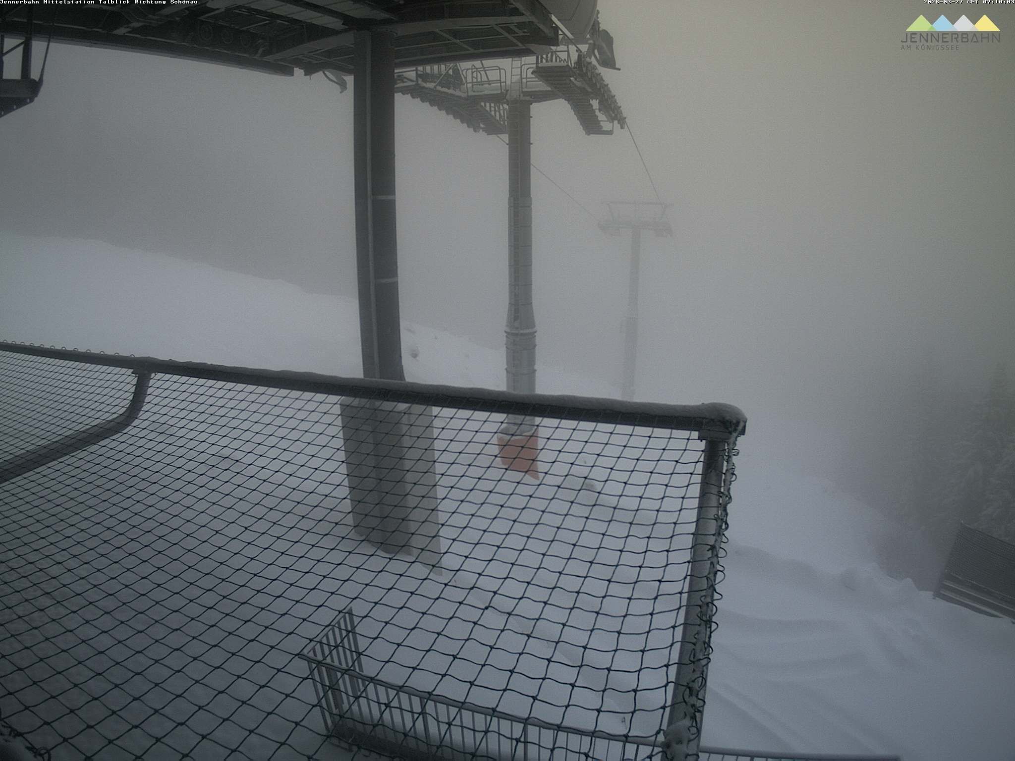 Archiv Foto Webcam Blick von der Mittelstation der Jennerbahn