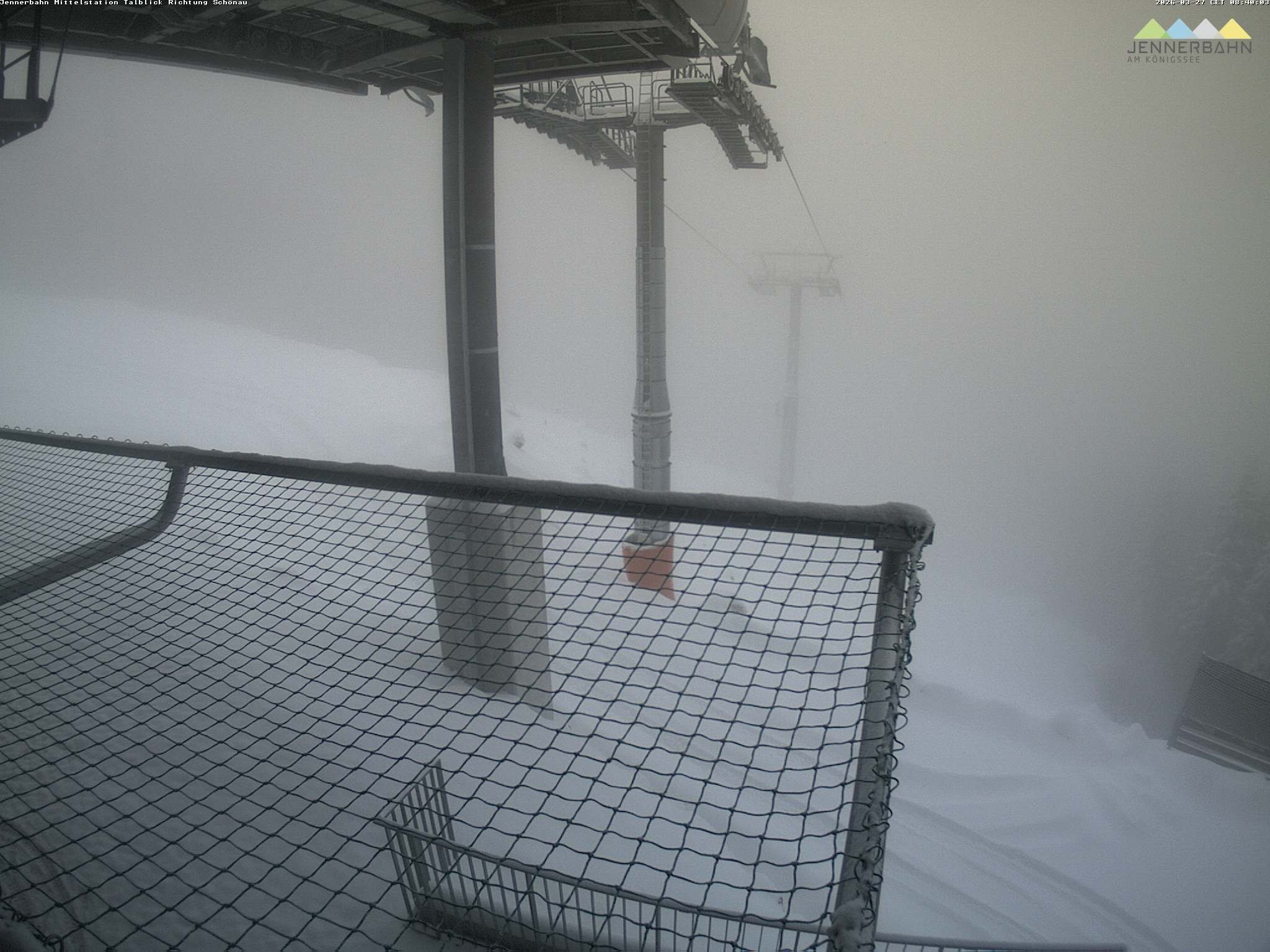 Archiv Foto Webcam Blick von der Mittelstation der Jennerbahn