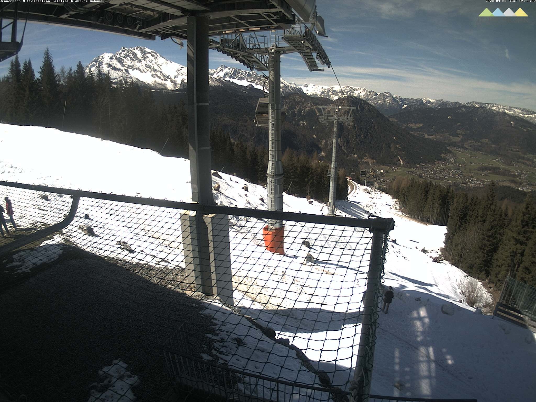Archiv Foto Webcam Blick von der Mittelstation der Jennerbahn