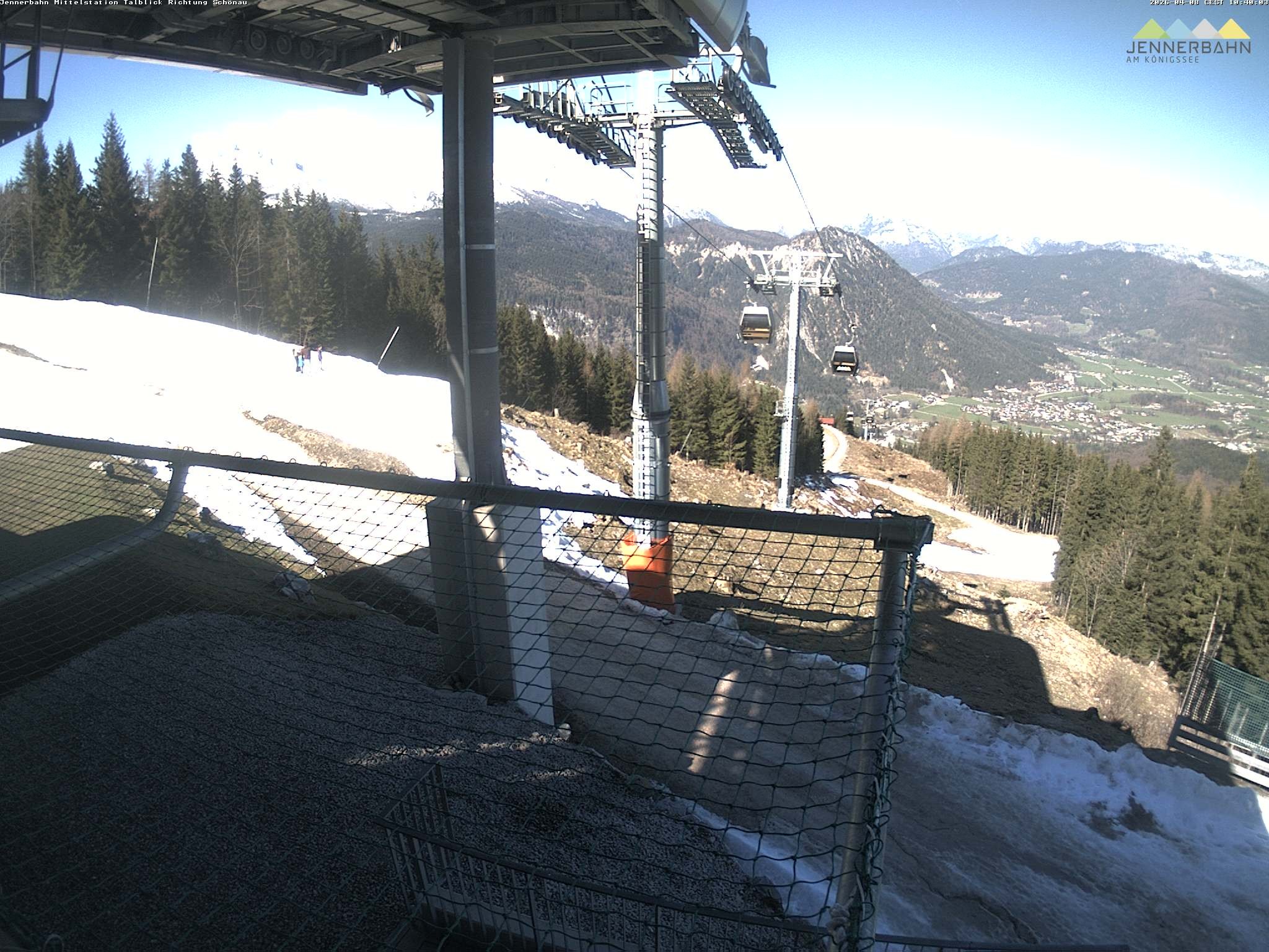 Archiv Foto Webcam Blick von der Mittelstation der Jennerbahn