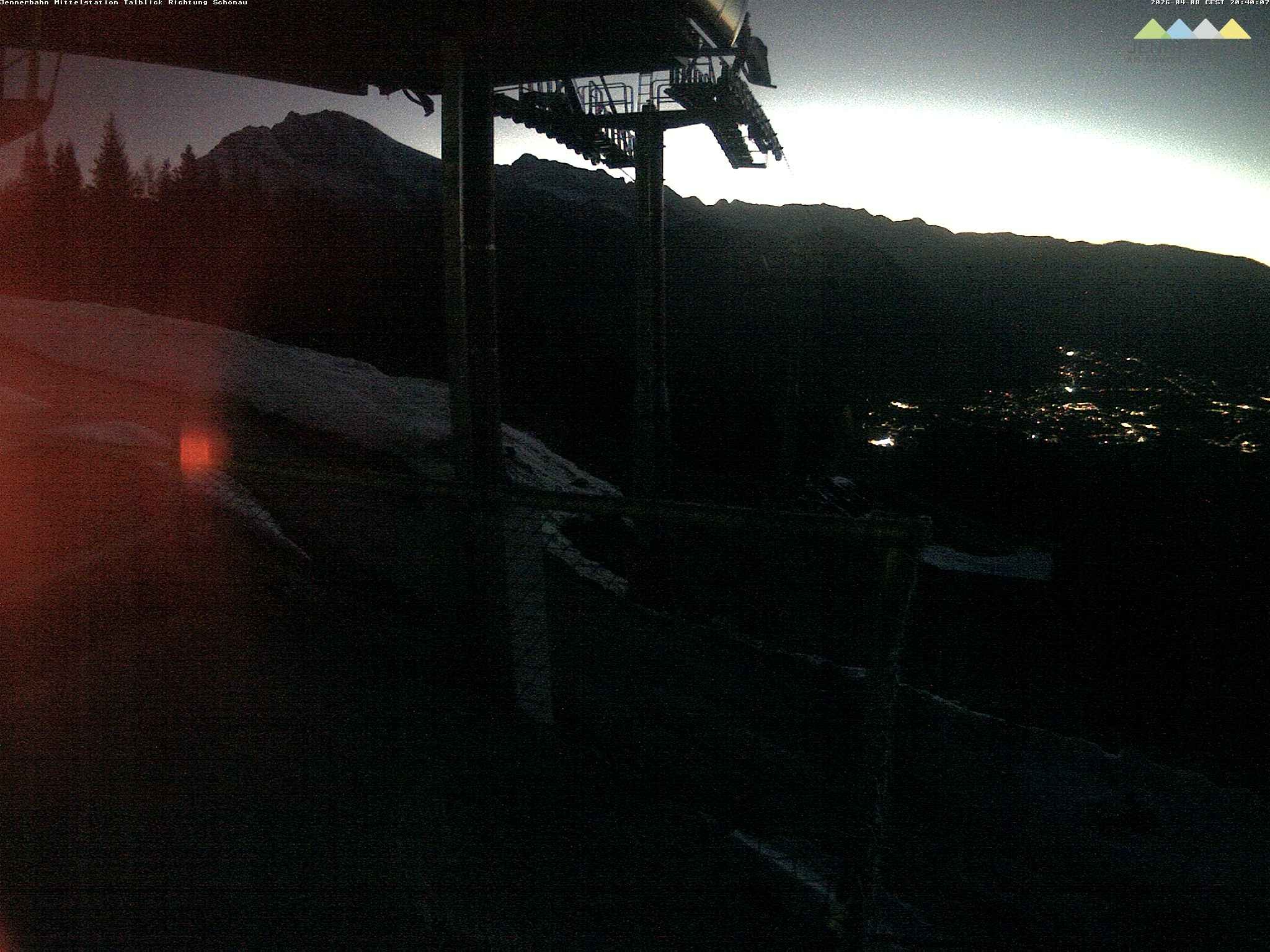 Archiv Foto Webcam Blick von der Mittelstation der Jennerbahn