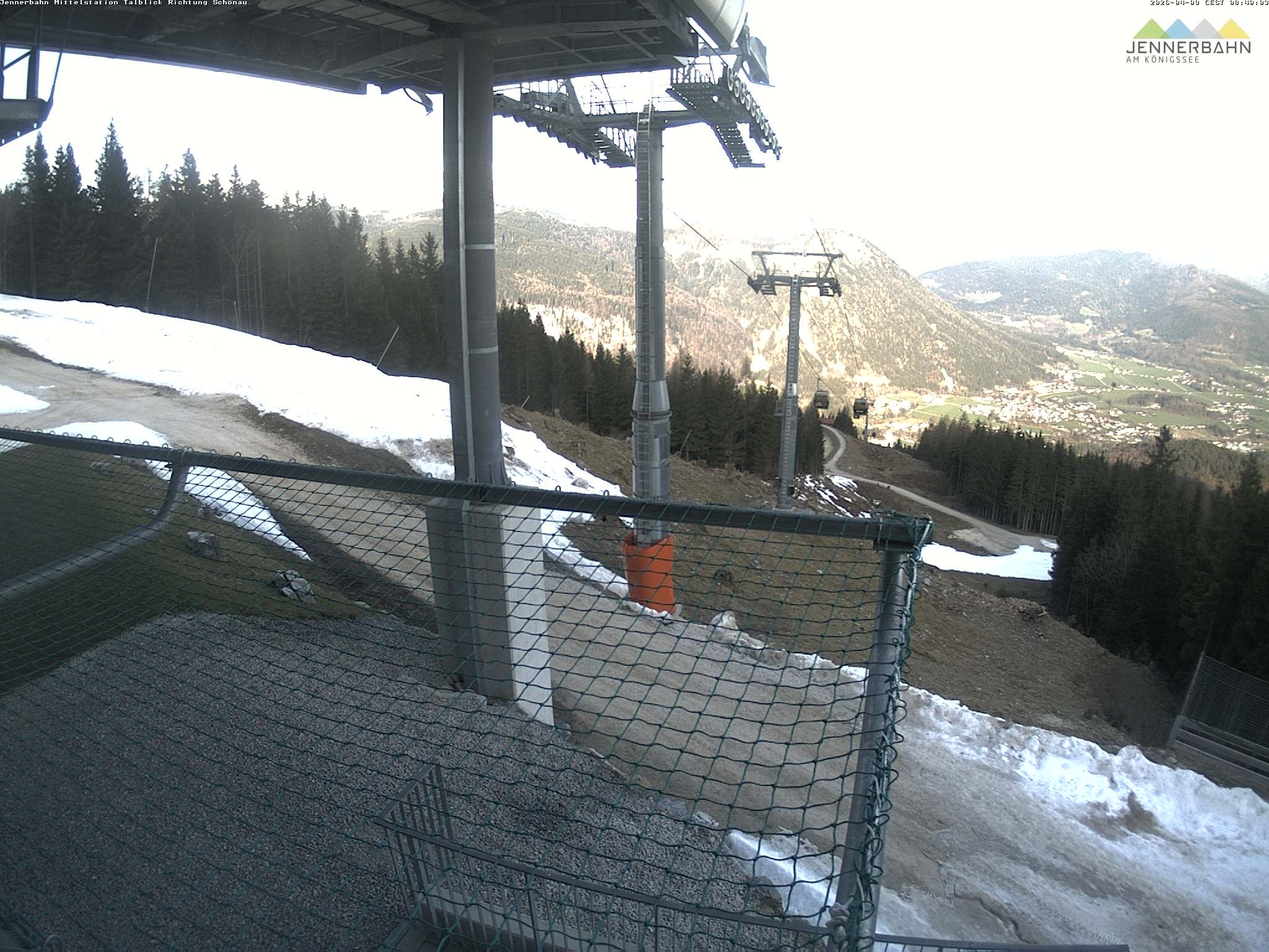 Archiv Foto Webcam Blick von der Mittelstation der Jennerbahn