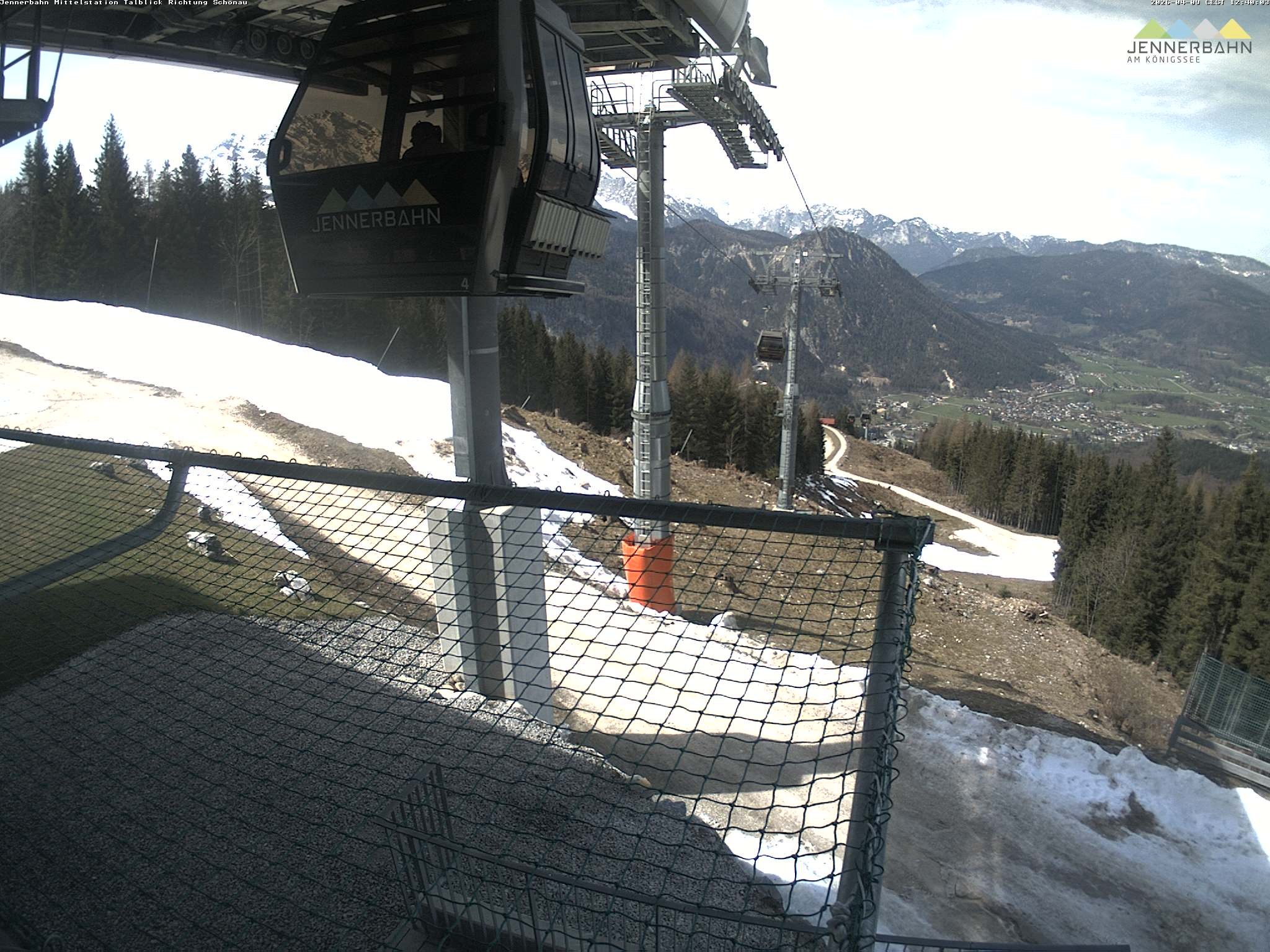 Archiv Foto Webcam Blick von der Mittelstation der Jennerbahn